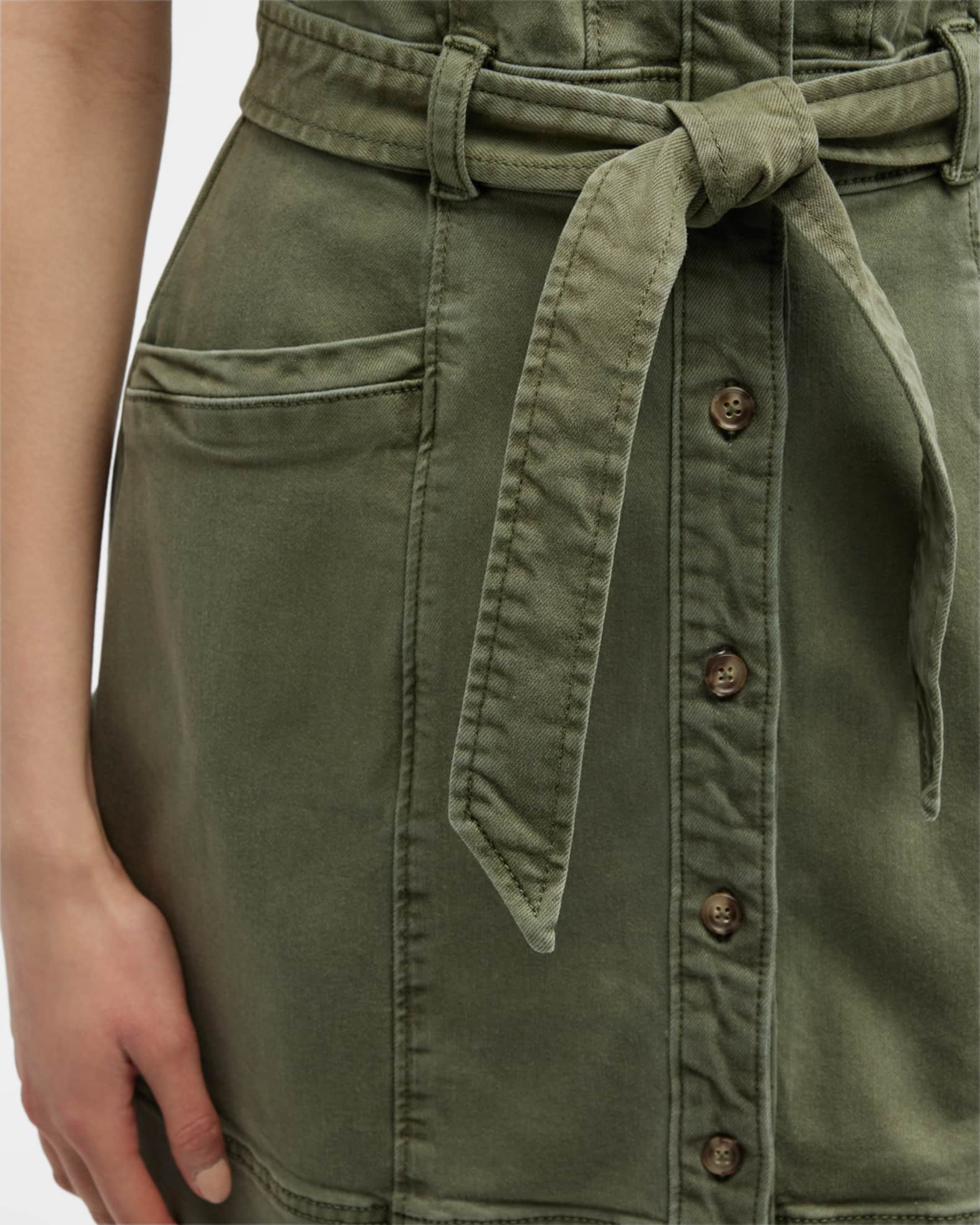 PAIGE Jaxsyn Belted Mini Utility Dress Neiman Marcus