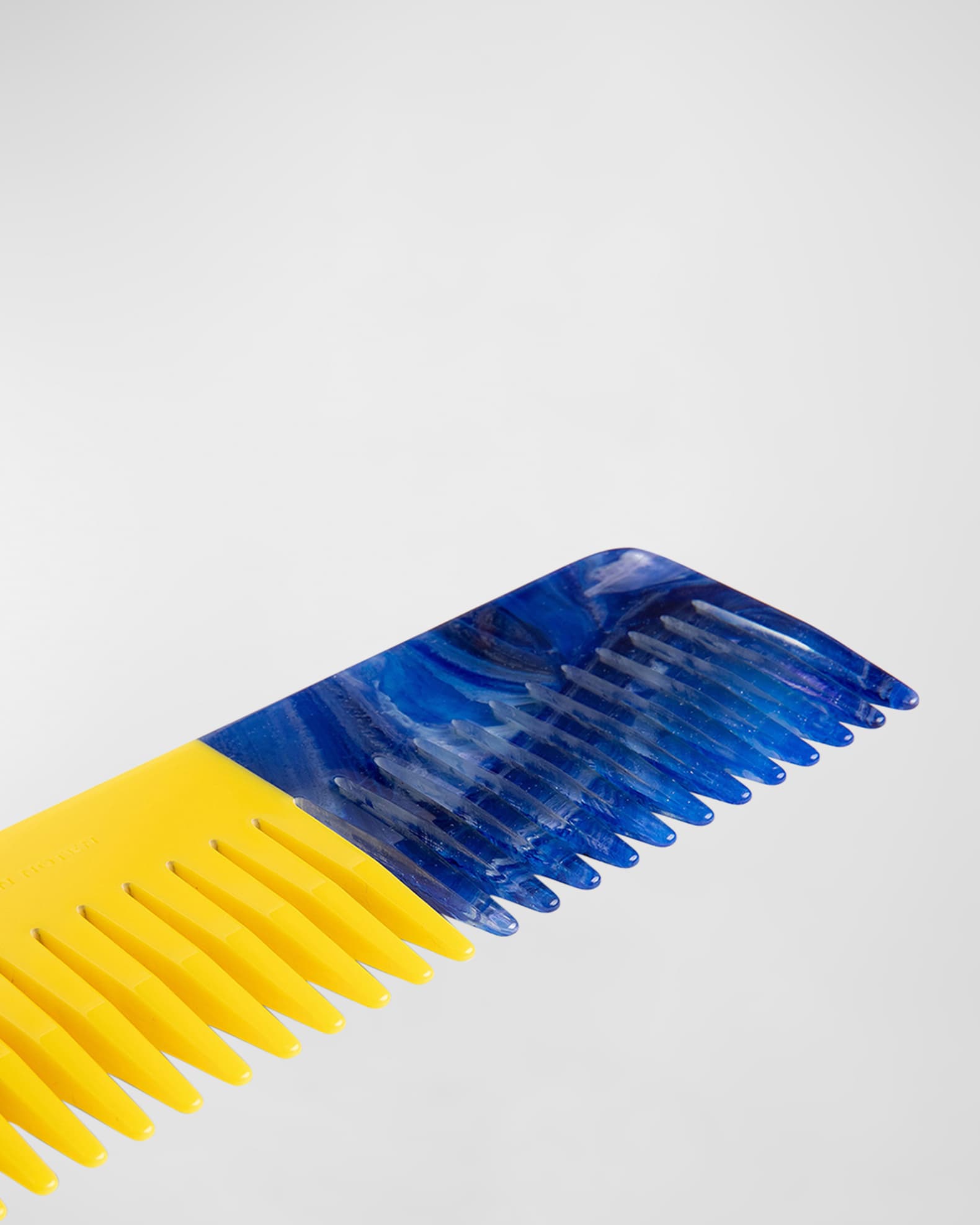 Blue and Yellow Wide-Tooth Comb 1