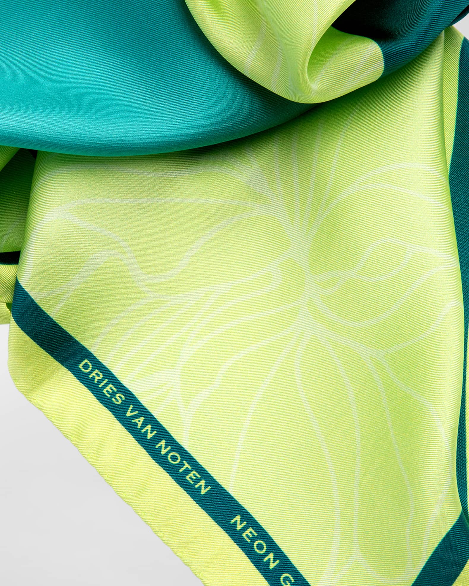 Neon Garden Silk Foulard 1