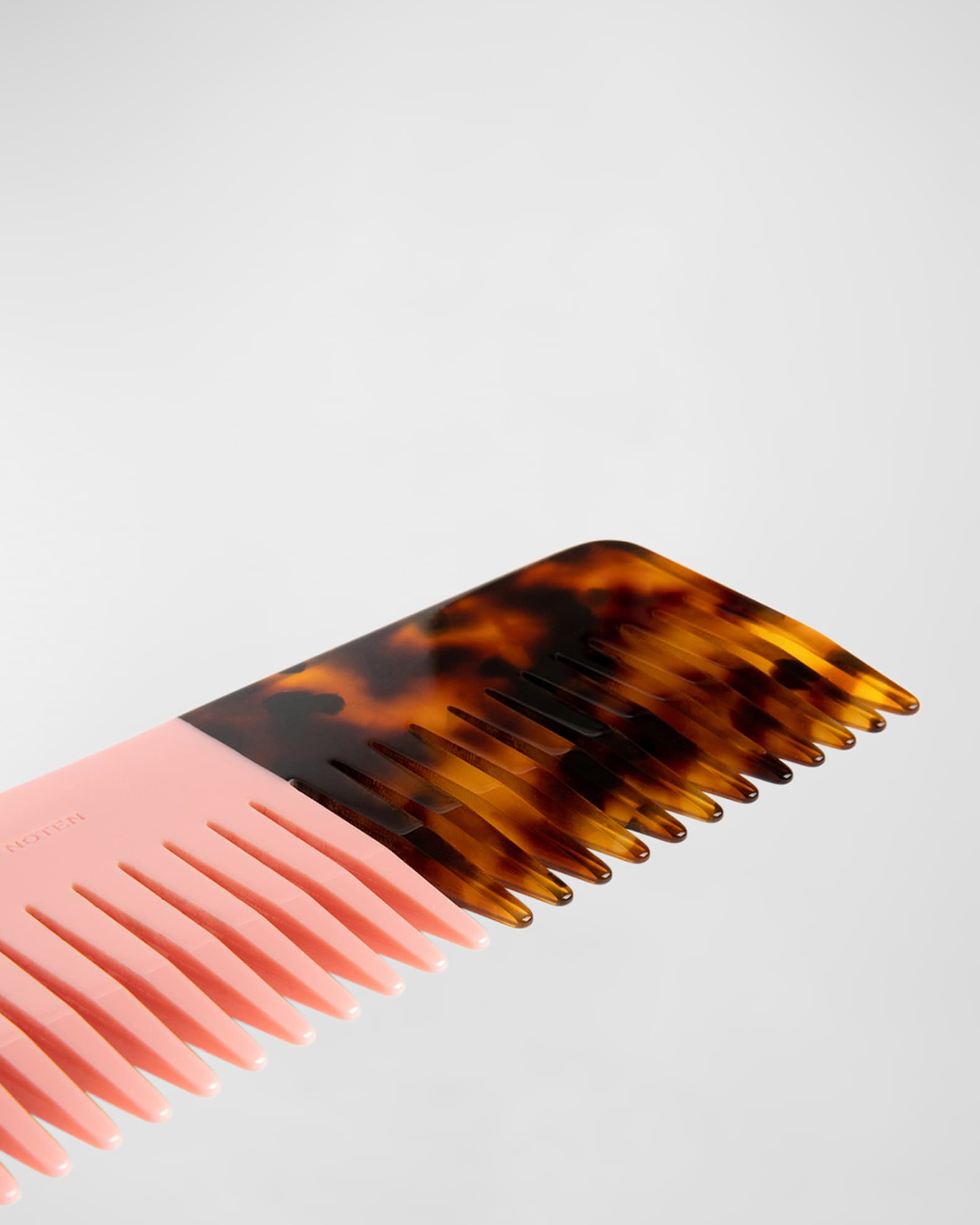 Pink and Tortoiseshell Wide-Tooth Comb 1