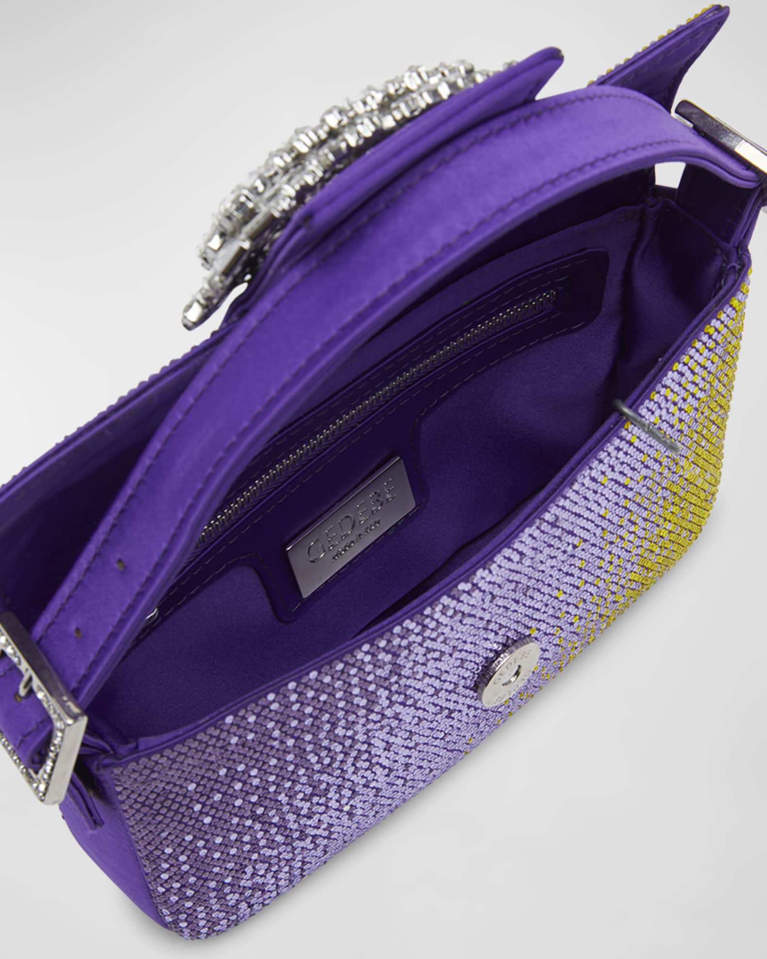 Gedebe Habibi Small Crystal Degrade Shoulder Bag | Neiman Marcus