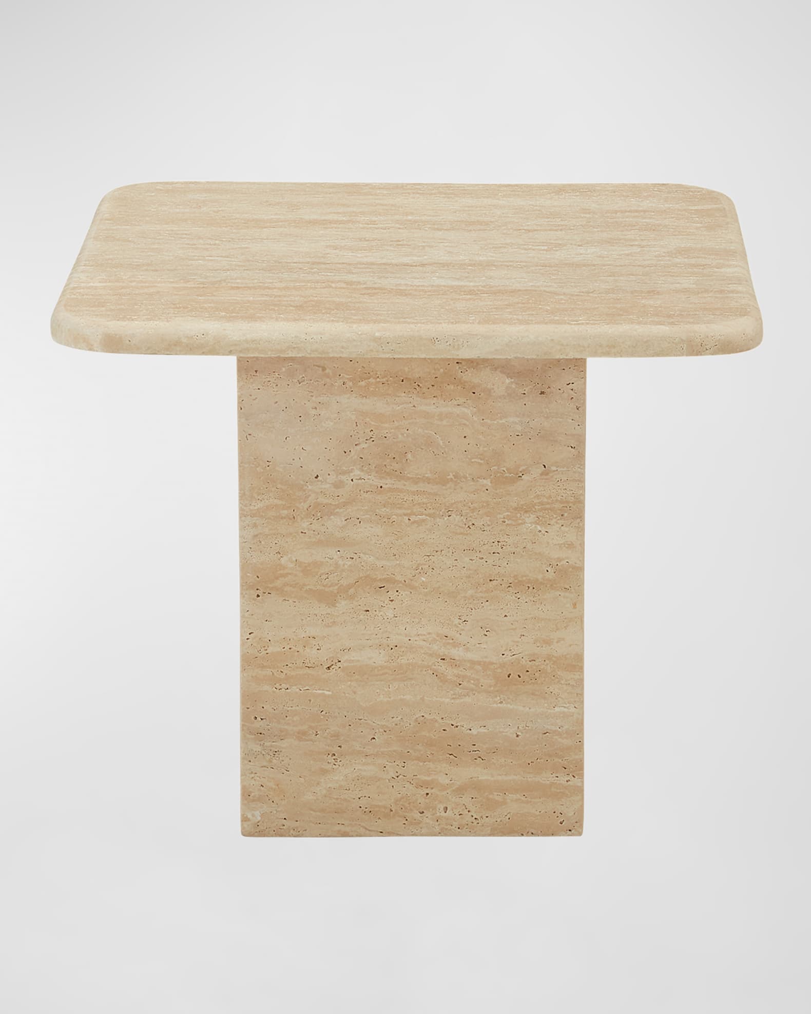 Jonathan Adler Travertine Medium Nesting Table, 15" | Neiman Marcus