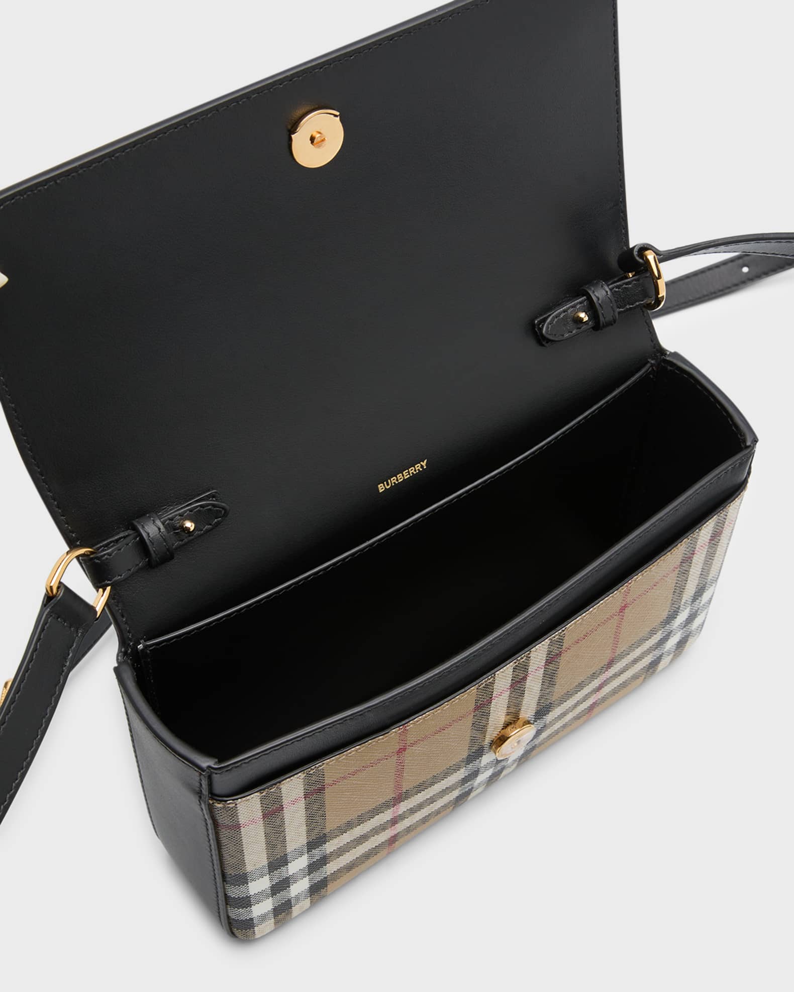 Burberry New Hampshire Check Leather Crossbody Bag Neiman Marcus