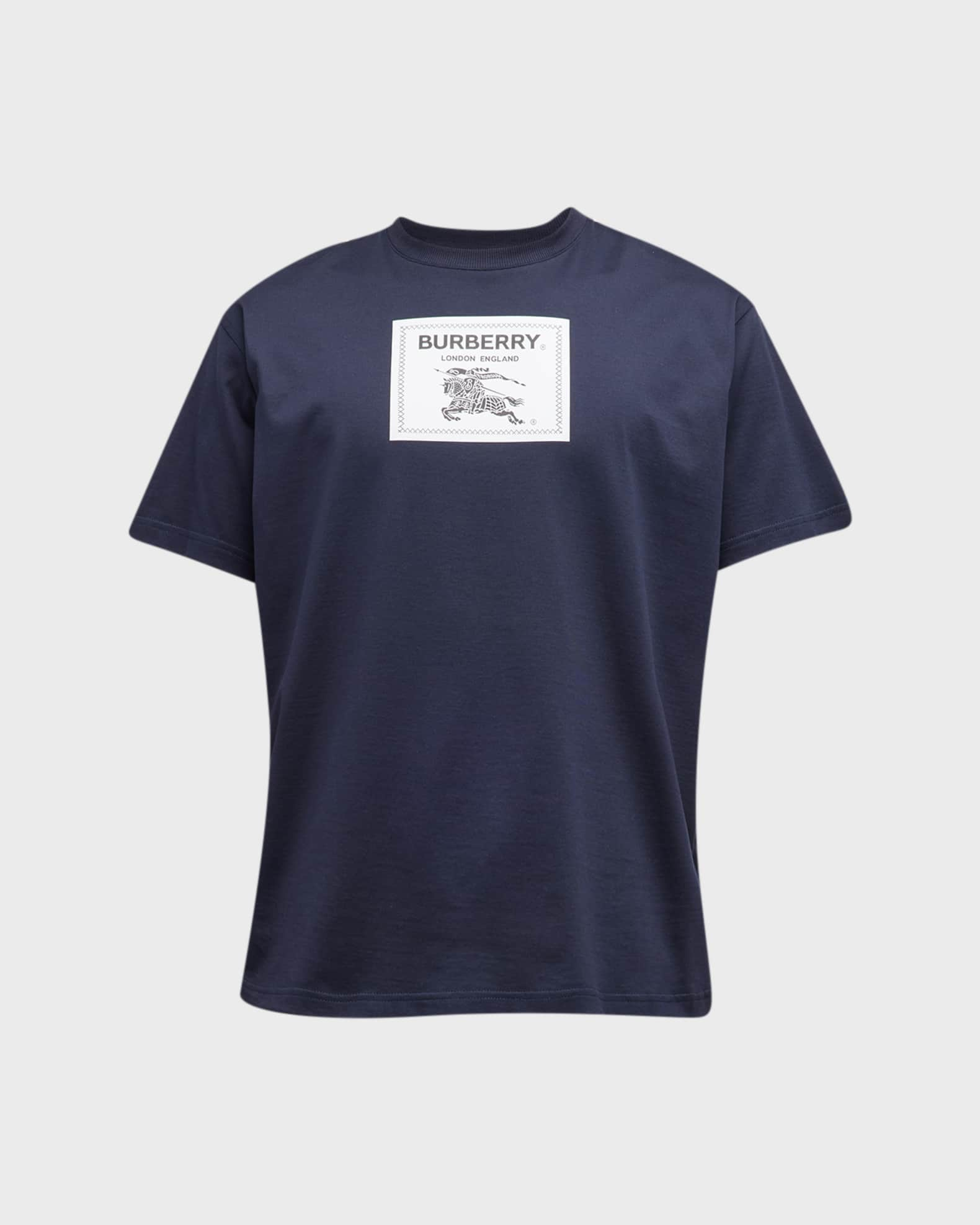 Burberry Men's Roundwood Label Patch T-Shirt | Neiman Marcus