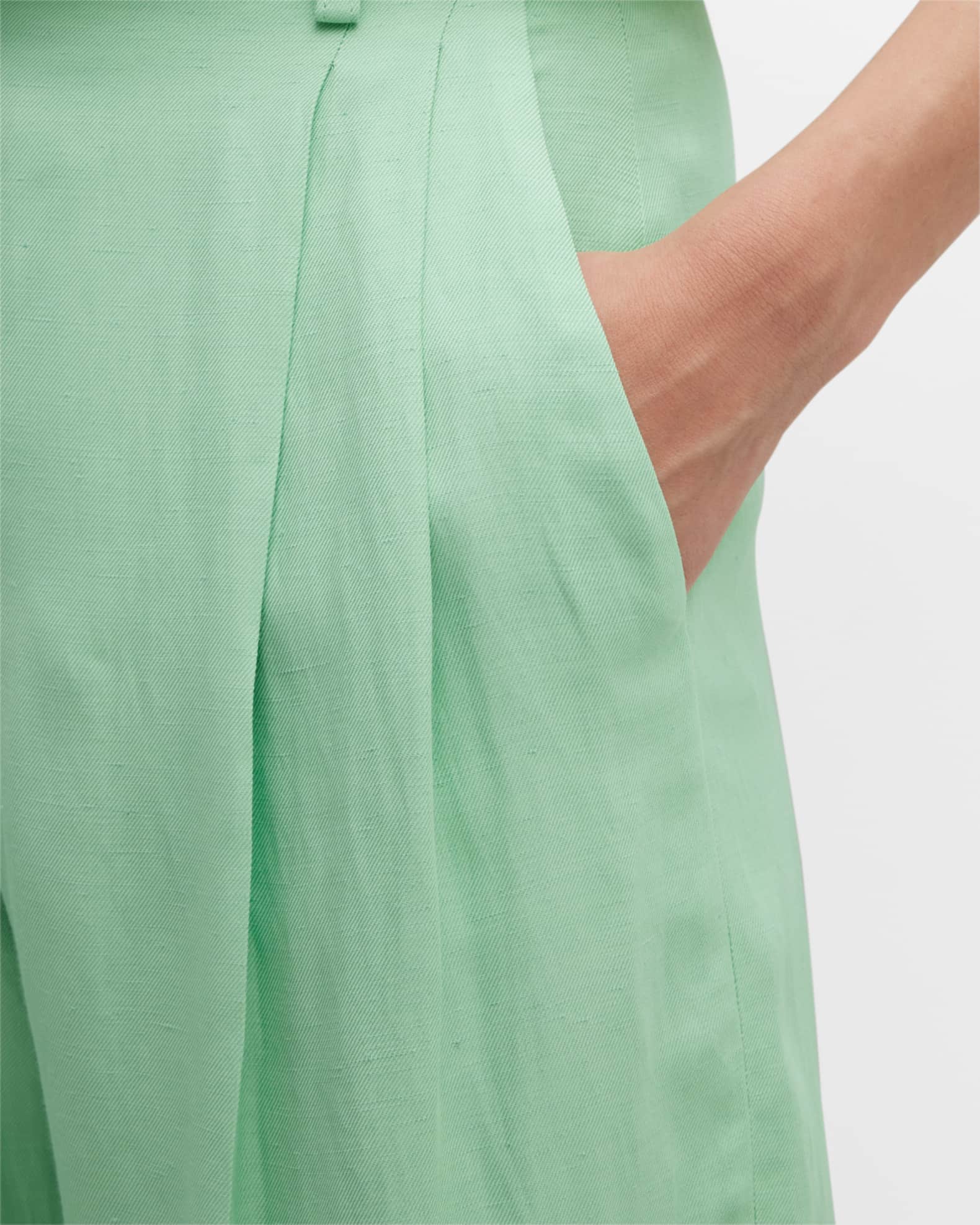 Stella McCartney Blue Linen Casual Pants main image 1