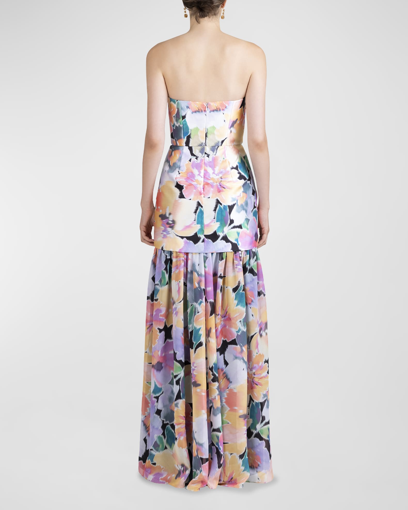 Shoshanna Strapless Floral-Print Sweetheart Gown | Neiman Marcus