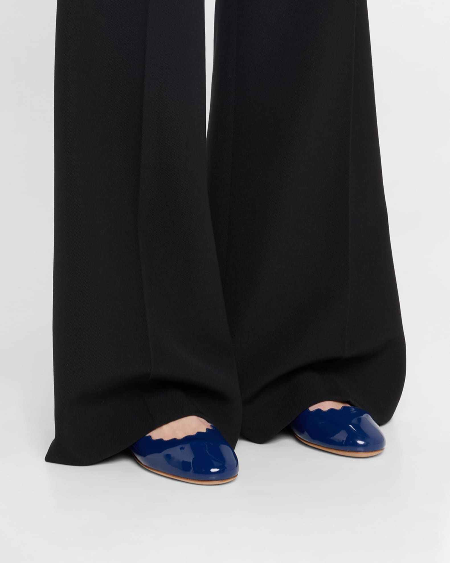 Lauren Patent Leather Scalloped Ballet Flats 1