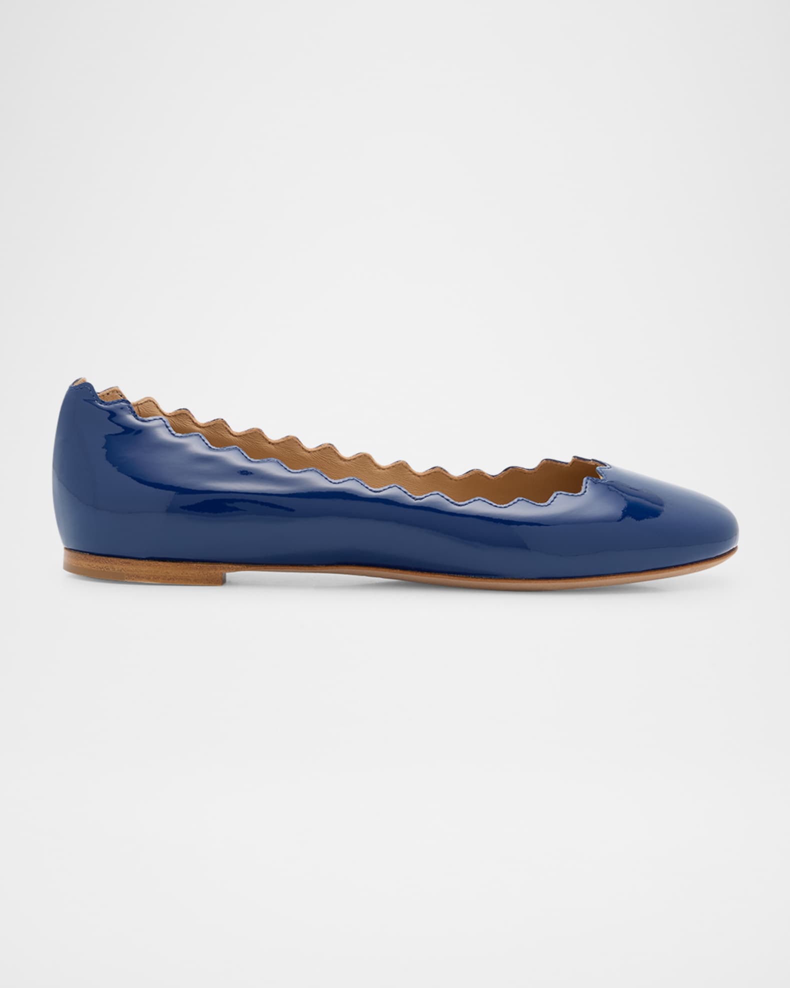 Lauren Patent Leather Scalloped Ballet Flats 0