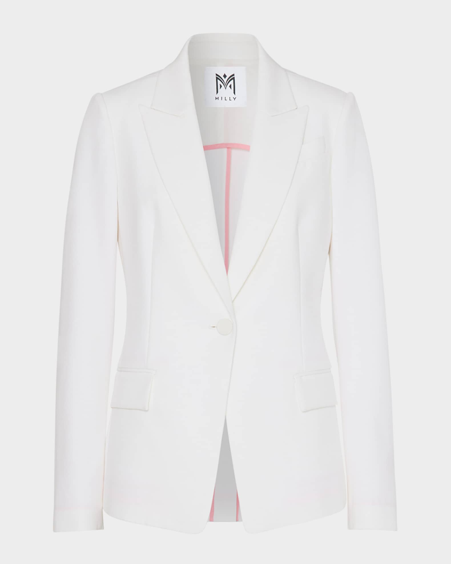 Avery Single-Button Cady Blazer 0