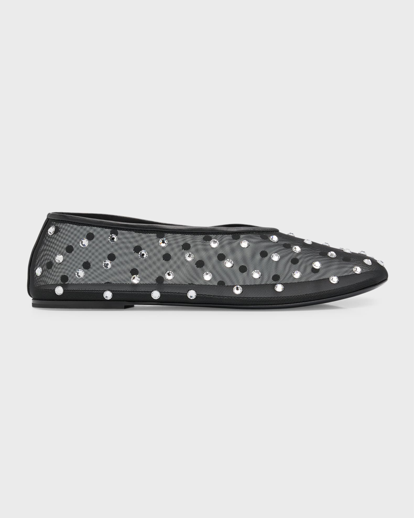 Marcy Crystal Mesh Evening Ballerina Flats 0