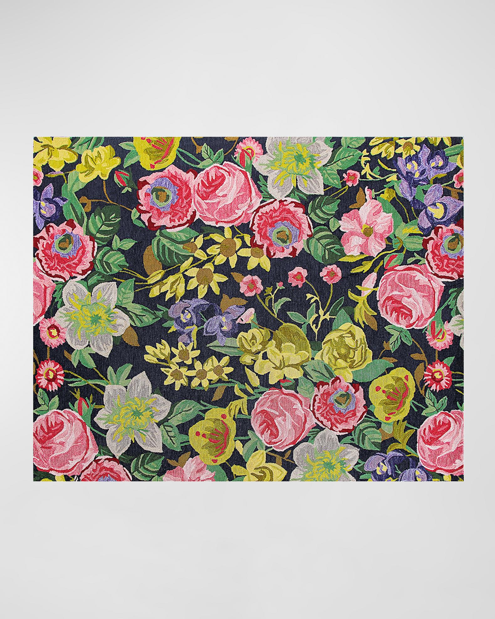 Midnight Floral Rugs | Neiman Marcus