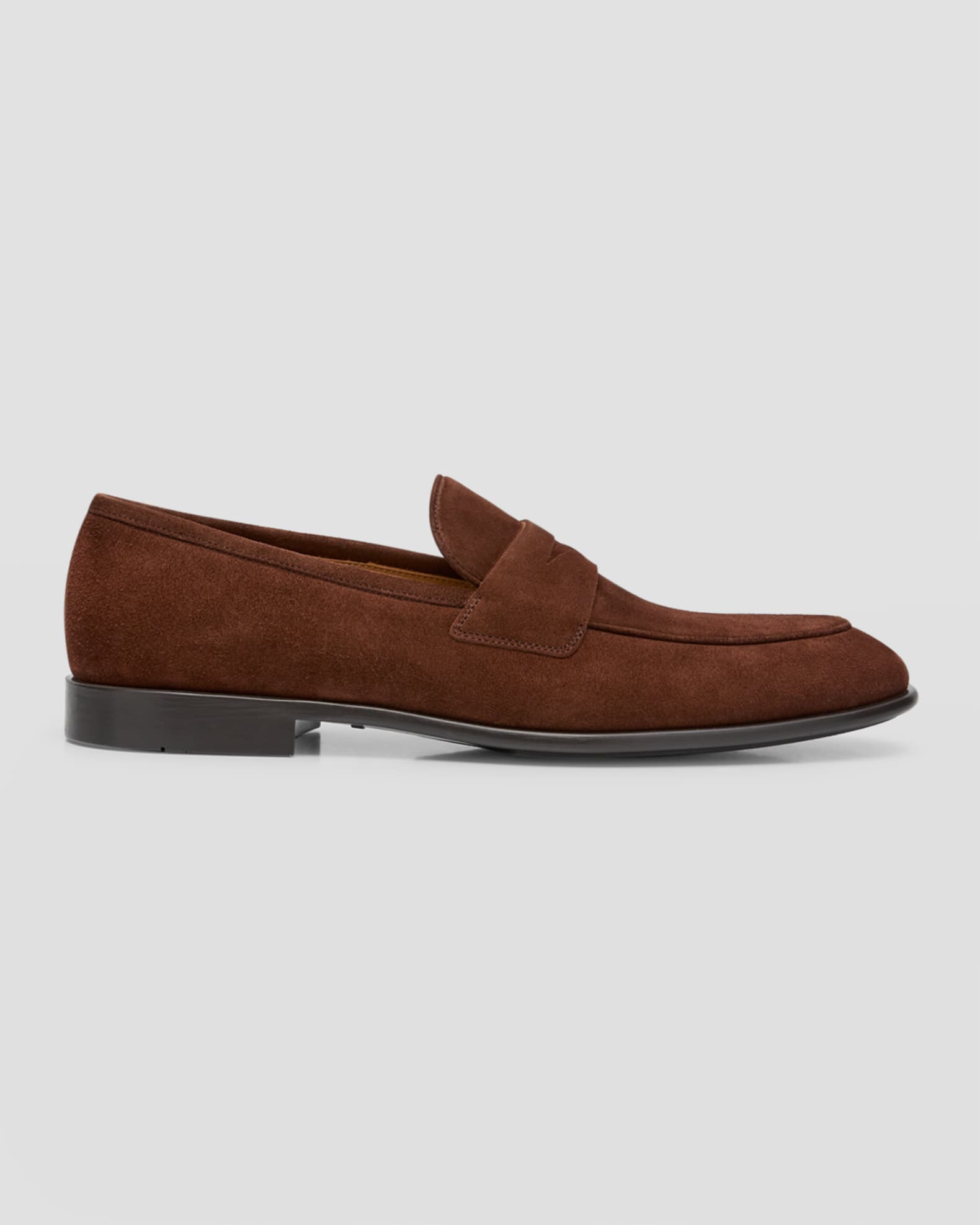 Ferragamo Men's Funes Suede Penny Loafers