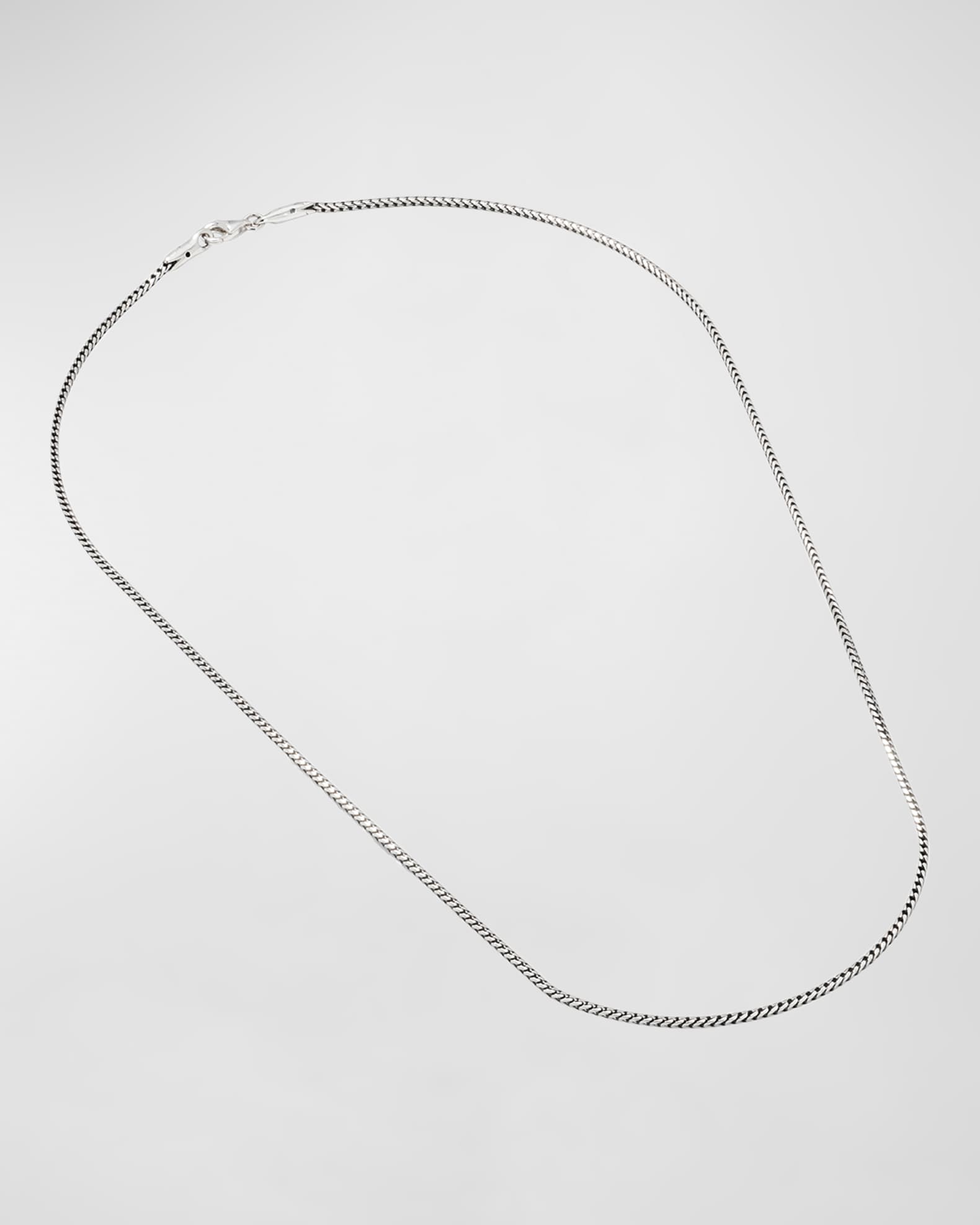 Men's Silver Wheat Chain Necklace, 20"L 1