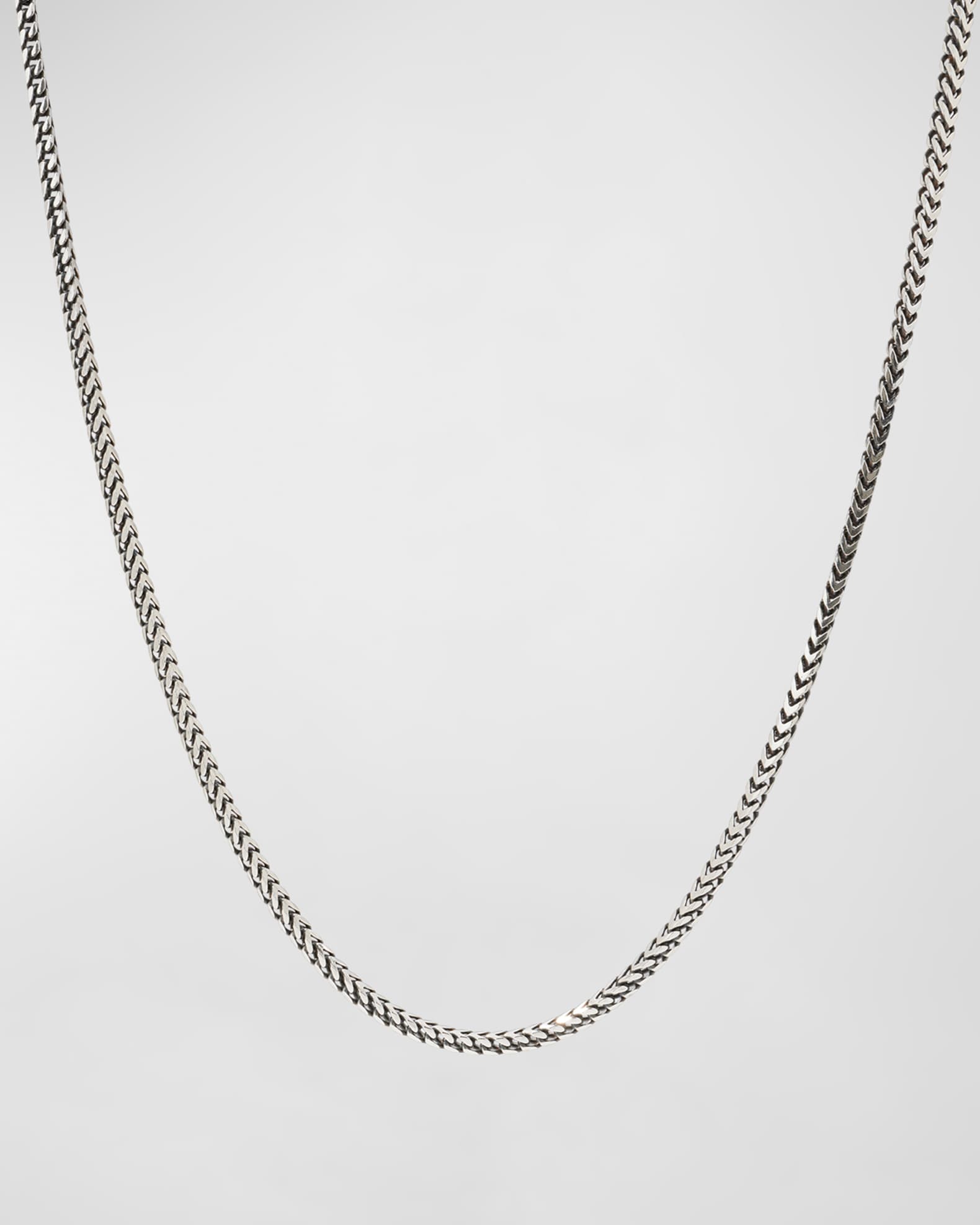 Silver wheat chain men's outlet