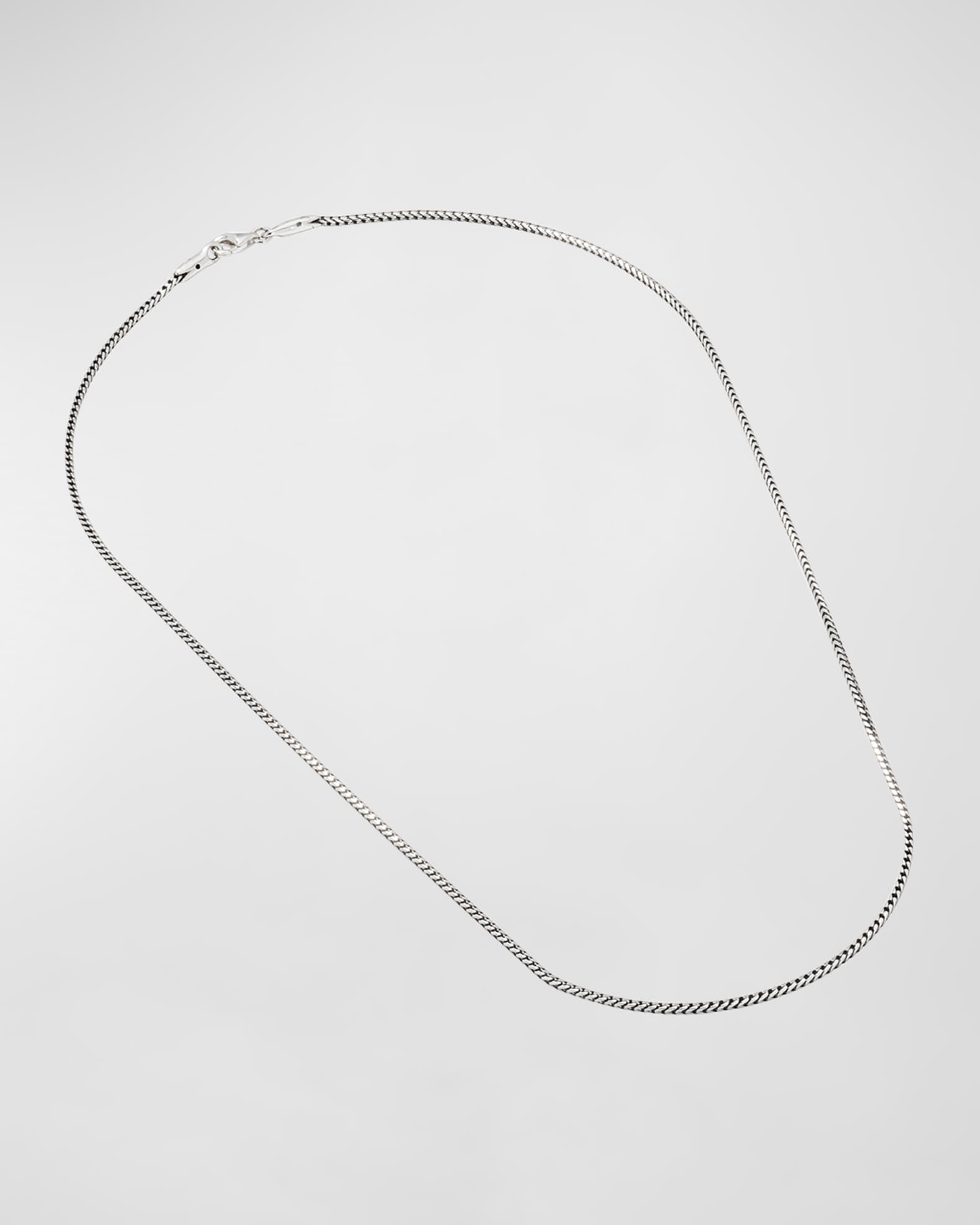 Men's Silver Wheat Chain Necklace, 22"L 1