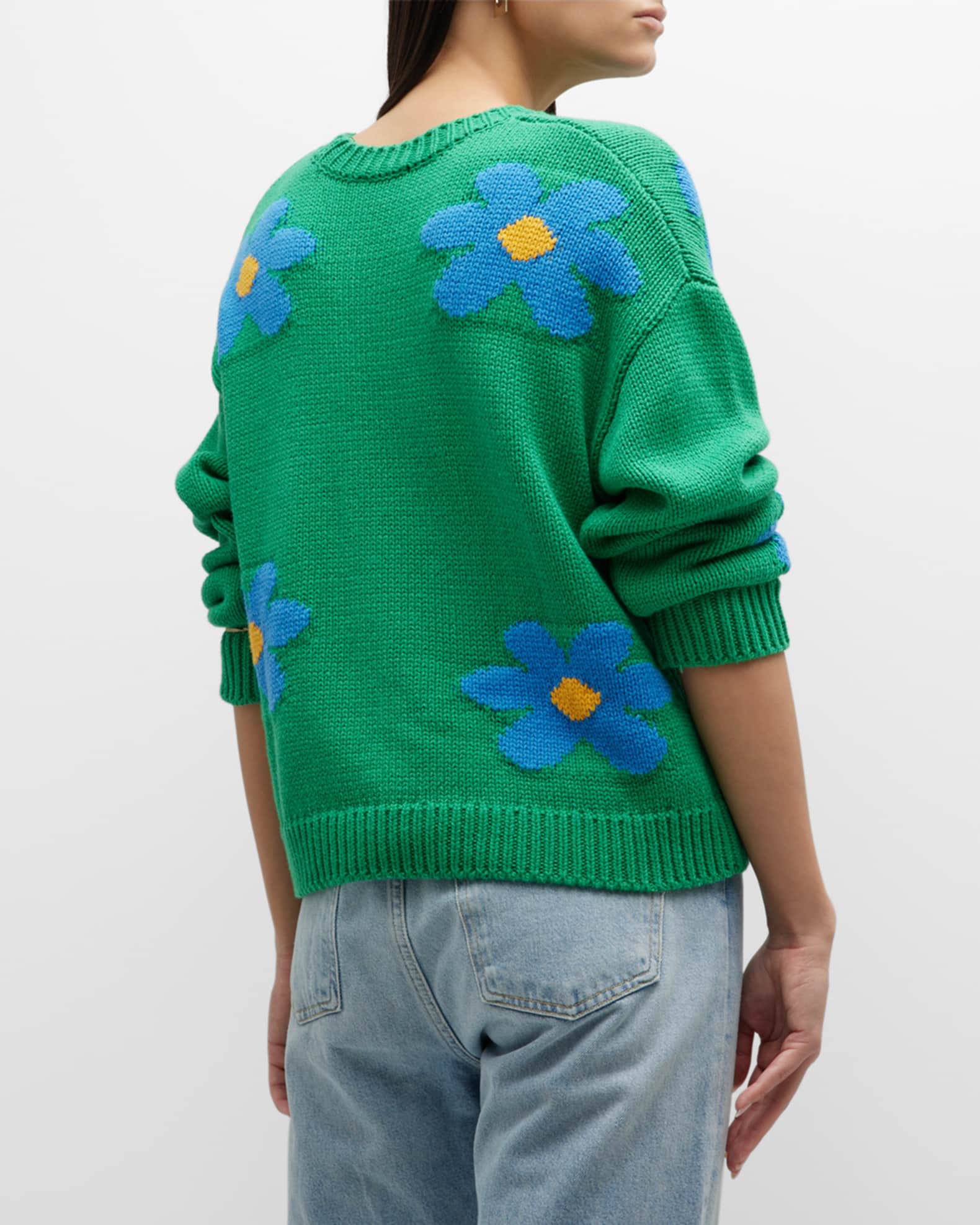 Rails Zoey Crewneck Flower Sweater Neiman Marcus
