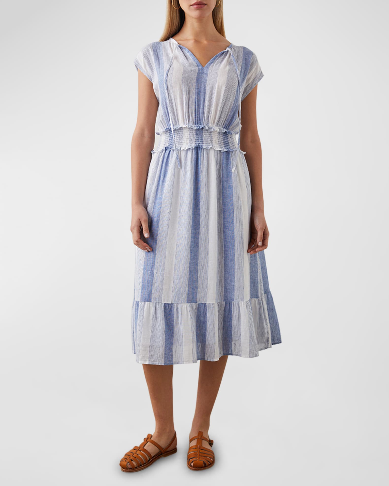 Nevis Stripe Ashlyn Midi Dress 1