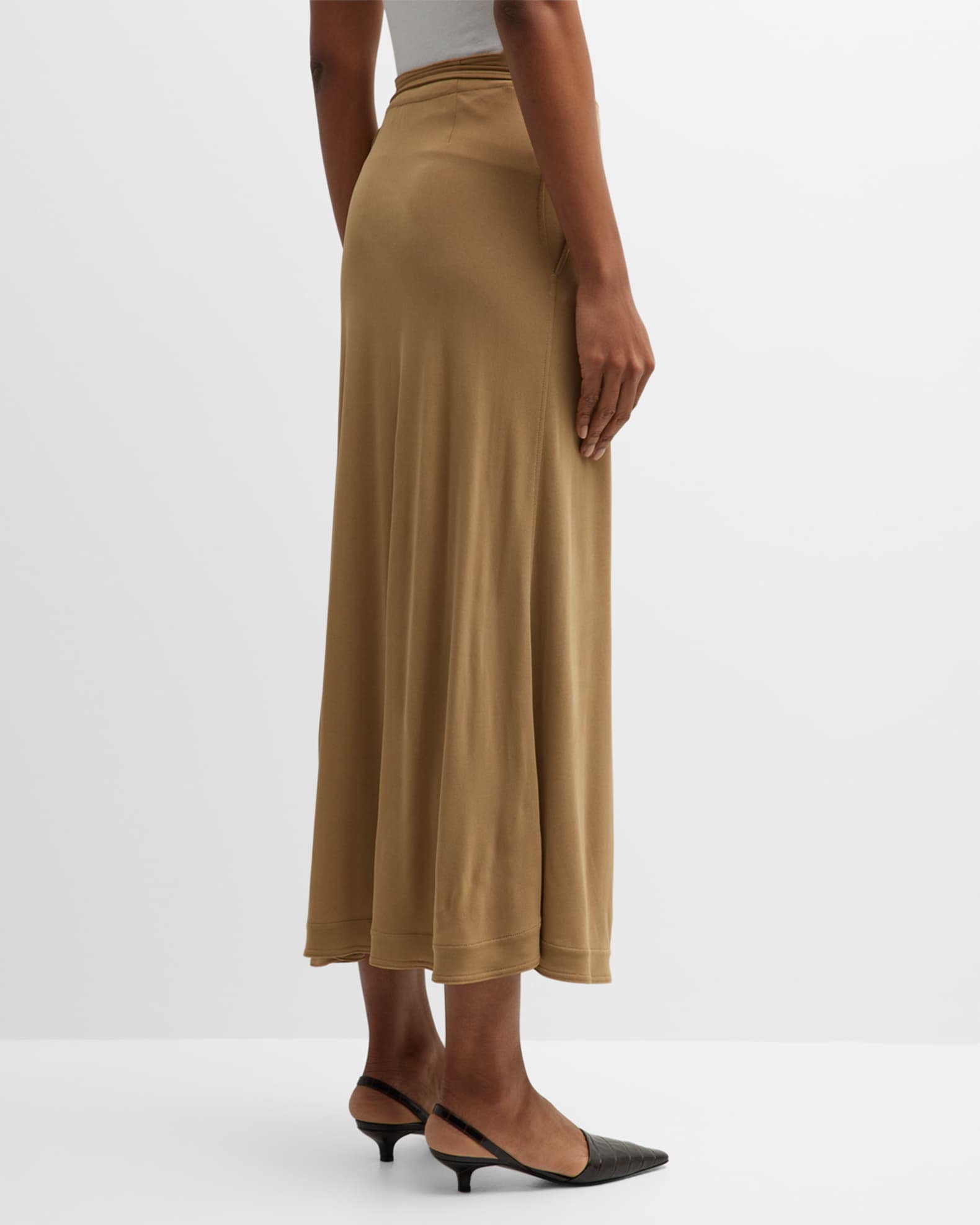 Toteme Women's Tie Waist Cotton and Linen Skirt White main image 0