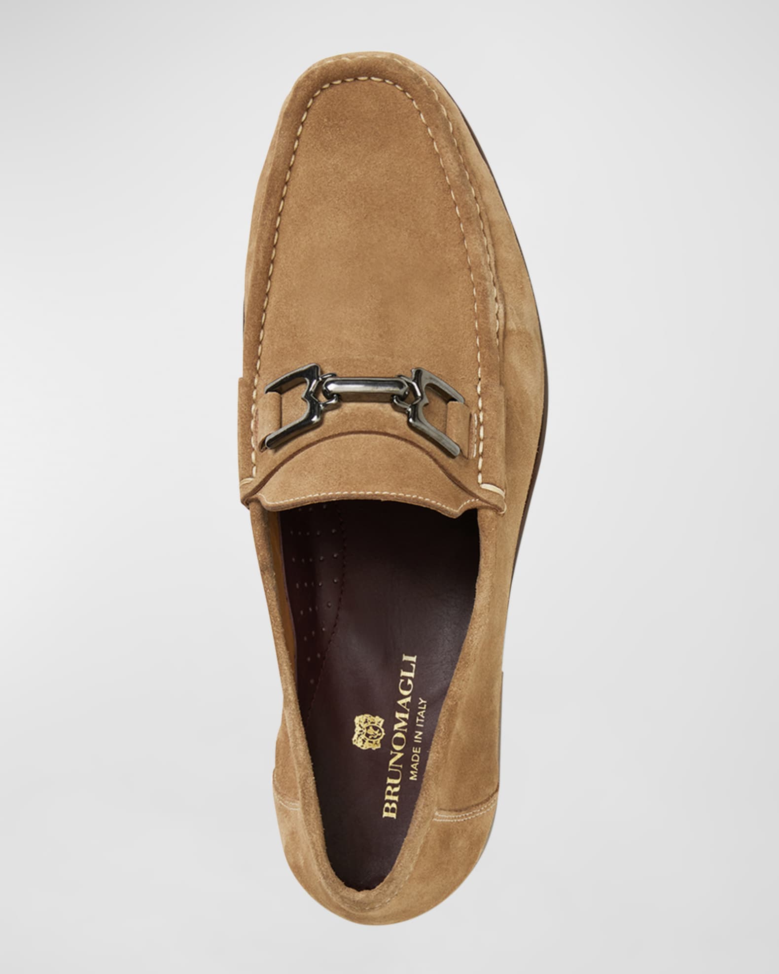 Bruno Magli Trieste Classic Suede and Leather Lined Moccasin Loafer