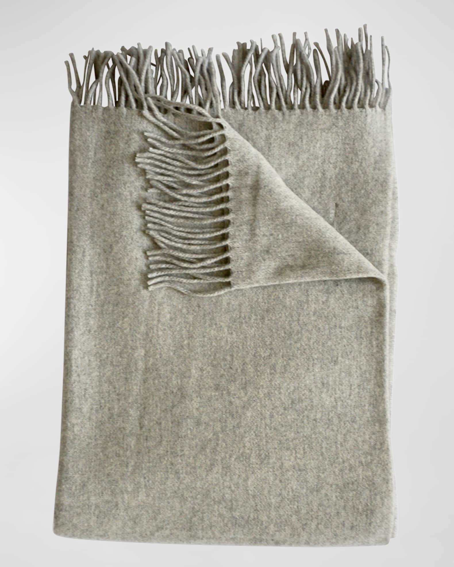 Fringe Cashmere Throw Blanket Neiman Marcus