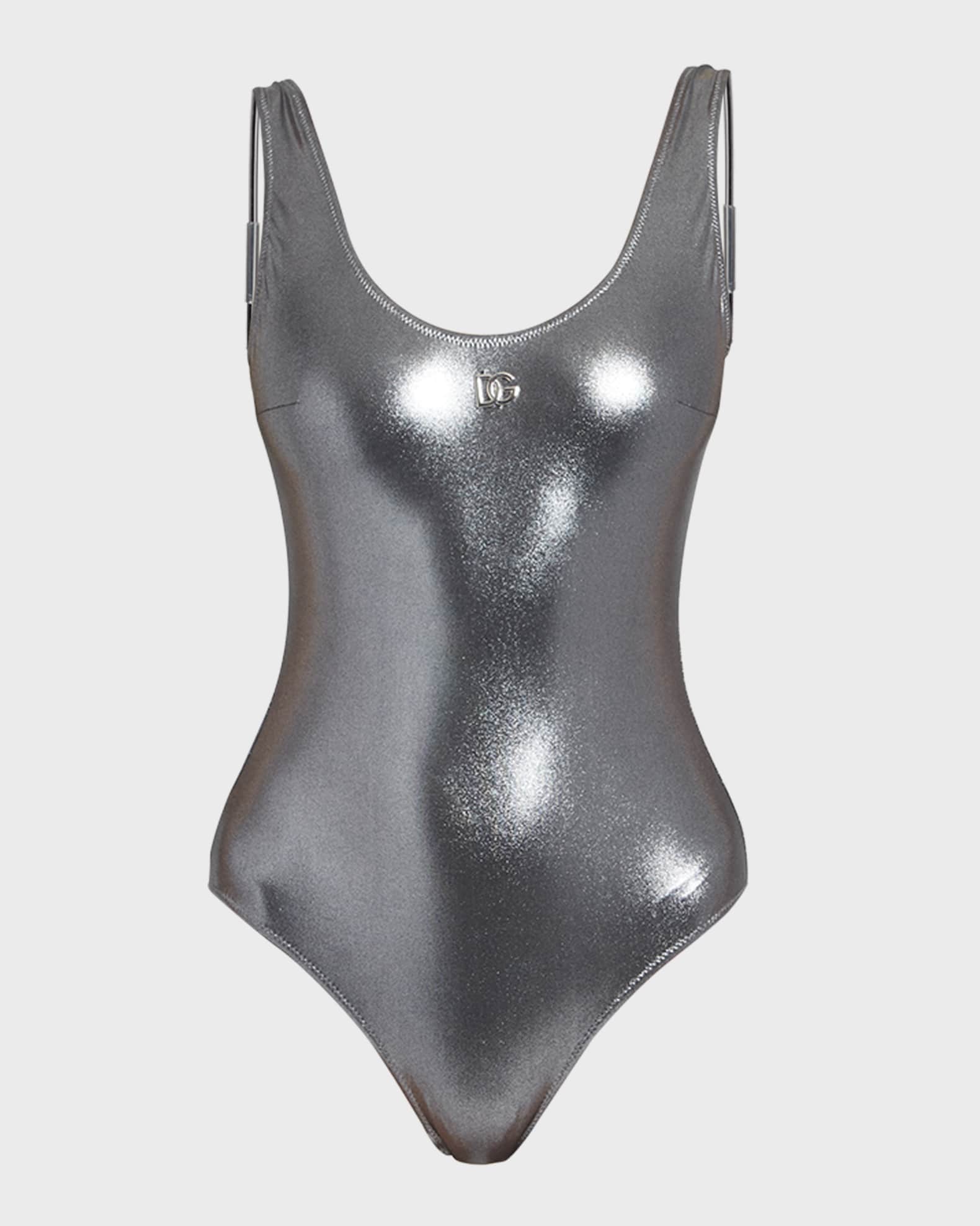 Plus Size Metallic Swimsuit