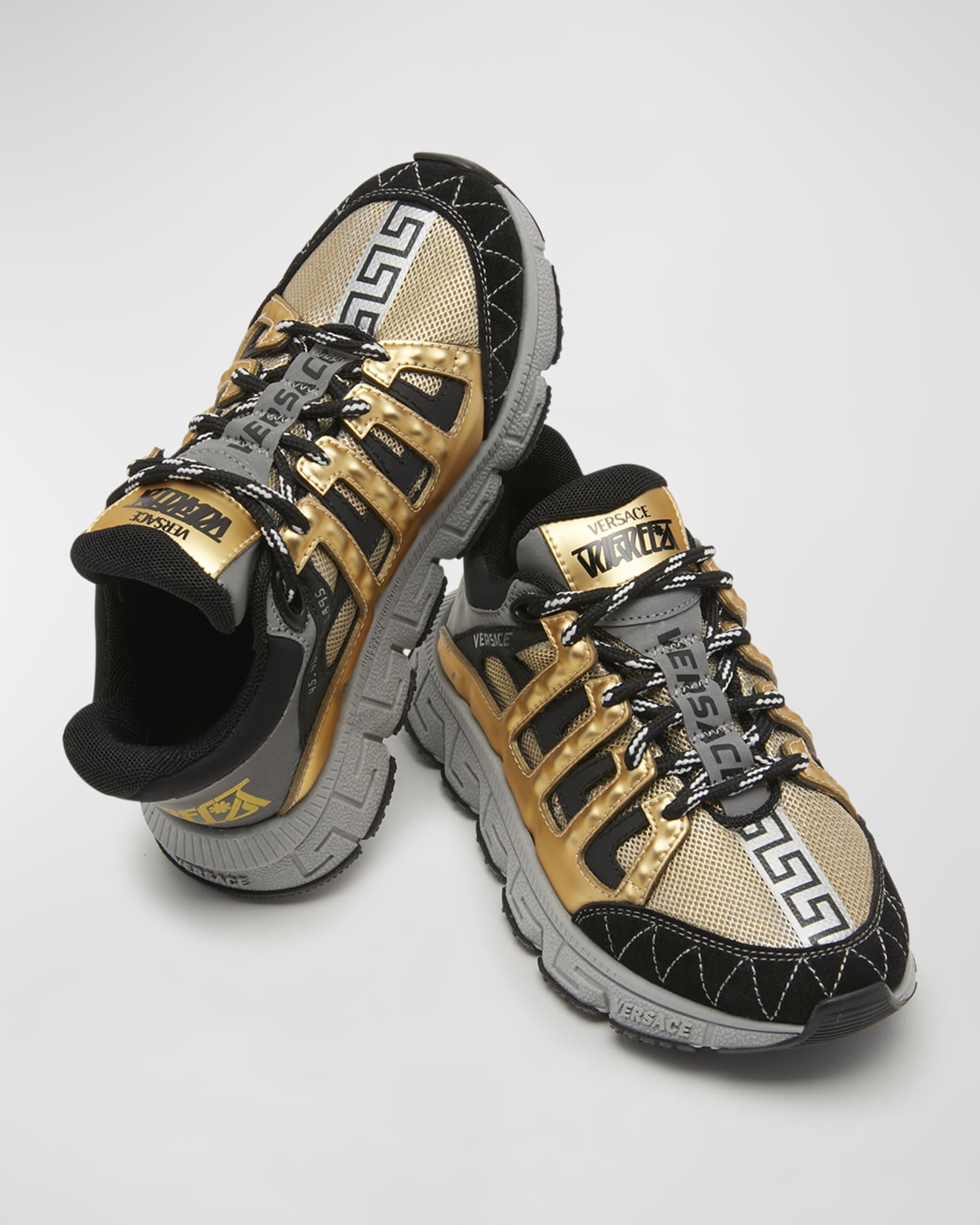 Versace Kid's Trigreca Chunky Sneakers, Toddlers Neiman Marcus