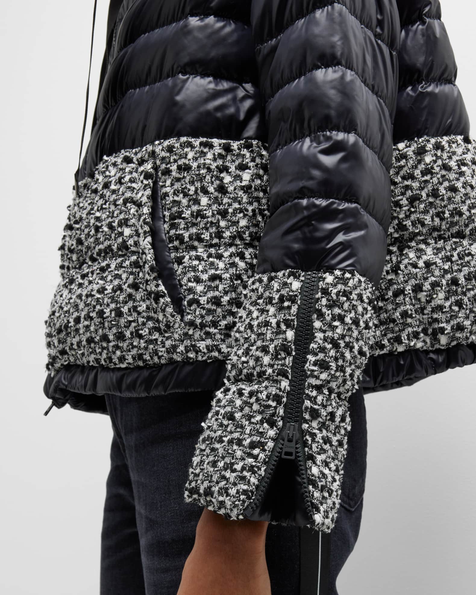 Herno Mixed Media Boucle Puffer Jacket Neiman Marcus