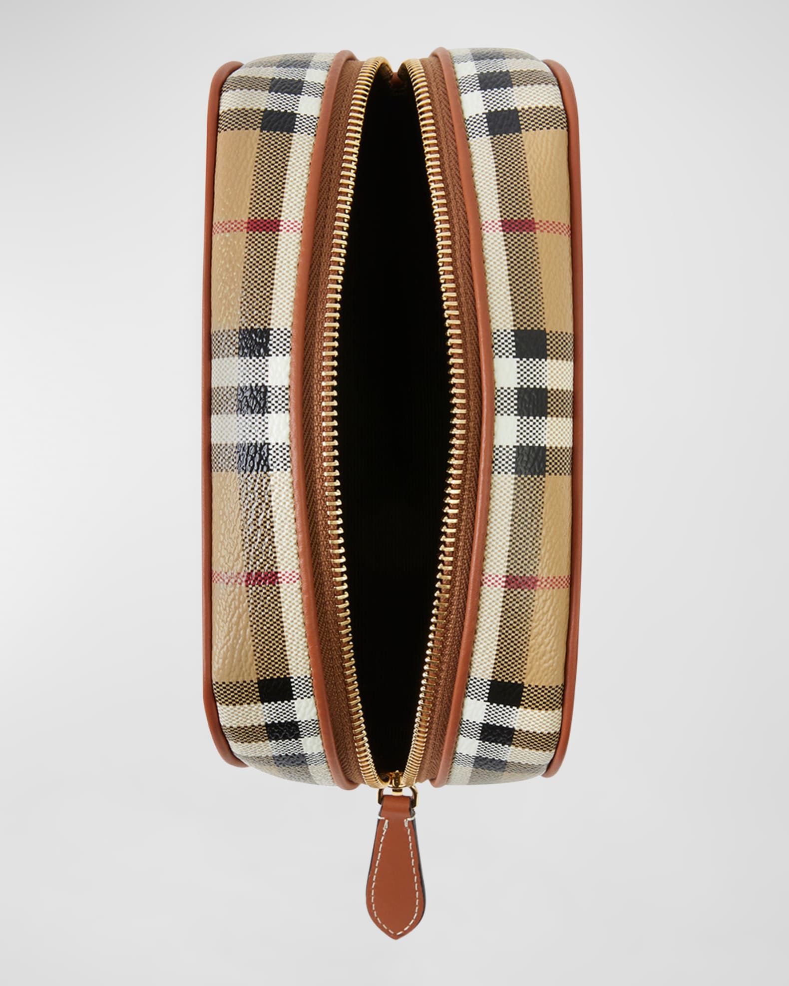 Burberry ミニポーチ Burberry Small Check Zip Cosmetic Pouch Bag | Neiman Marcus