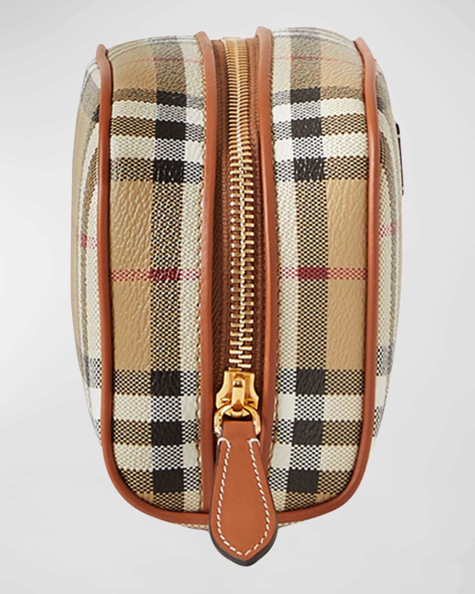 Burberry Small Check Zip Cosmetic Pouch Bag | Neiman Marcus