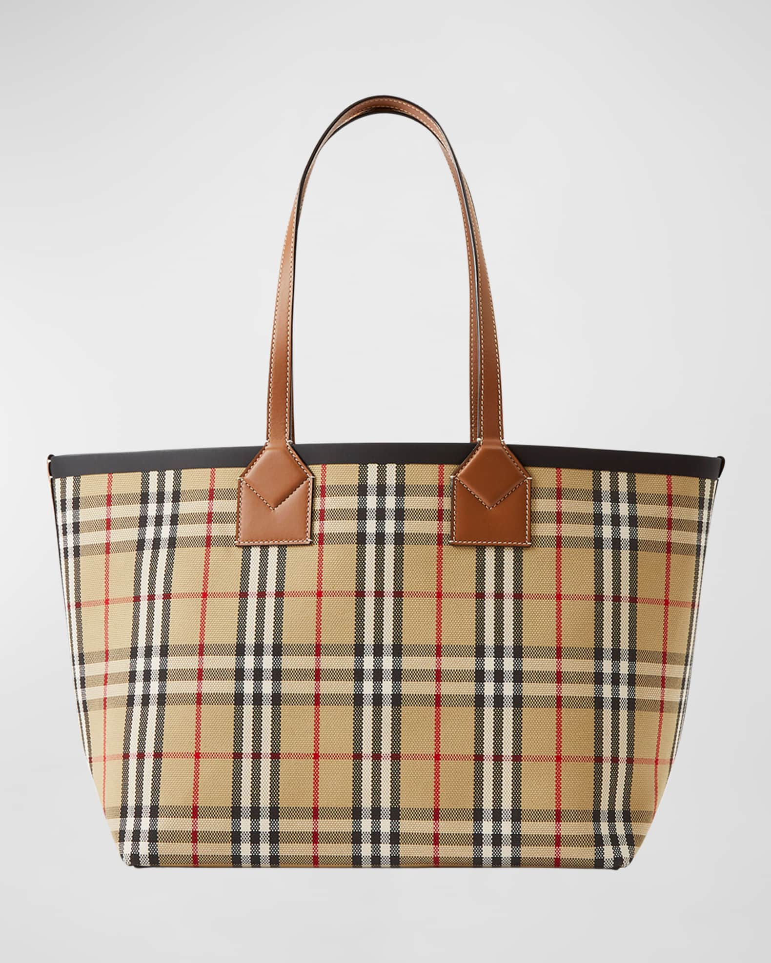 Burberry Heritage Medium Check Tote Bag Neiman Marcus