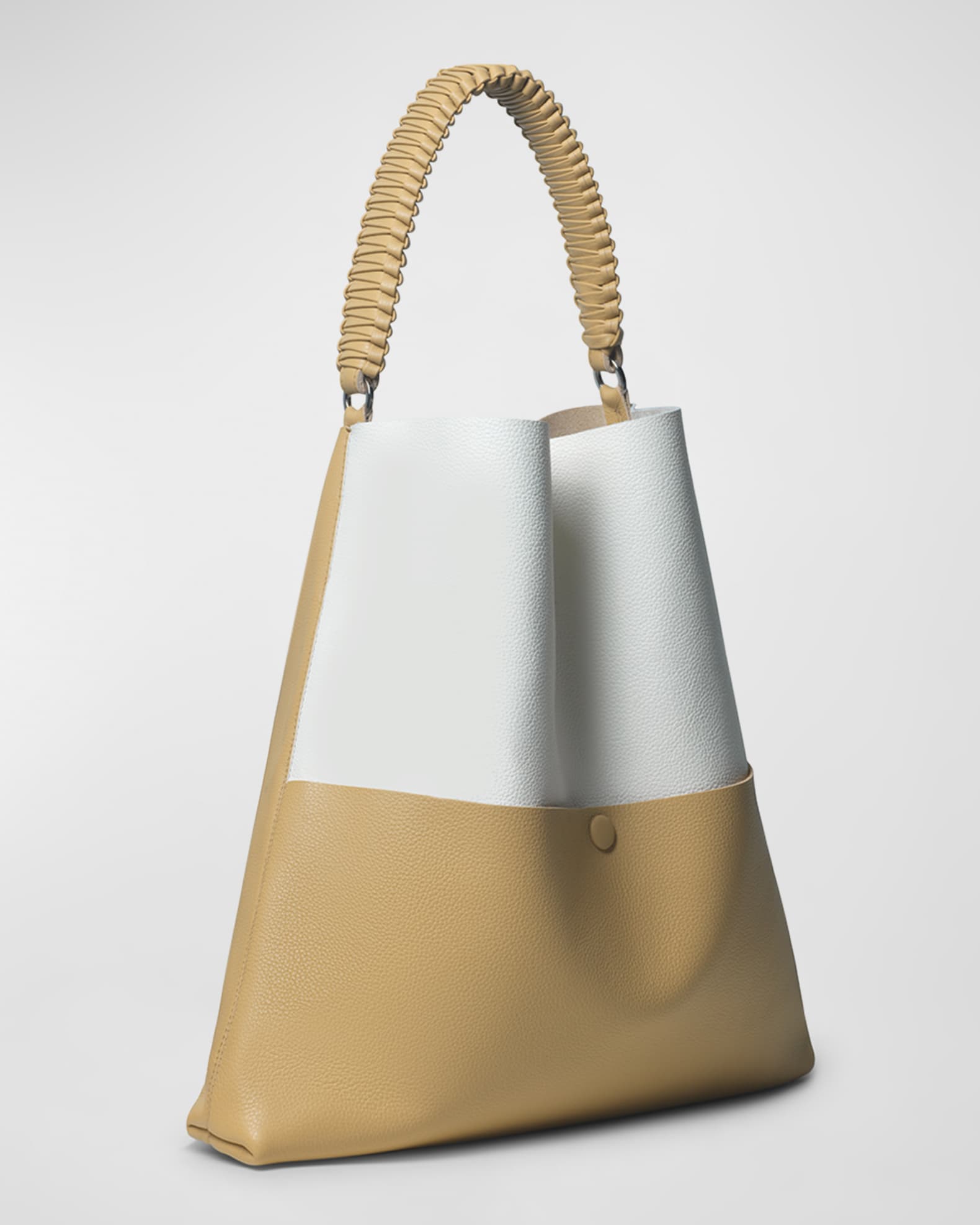 Mini Grained Leather Tote Bag  1