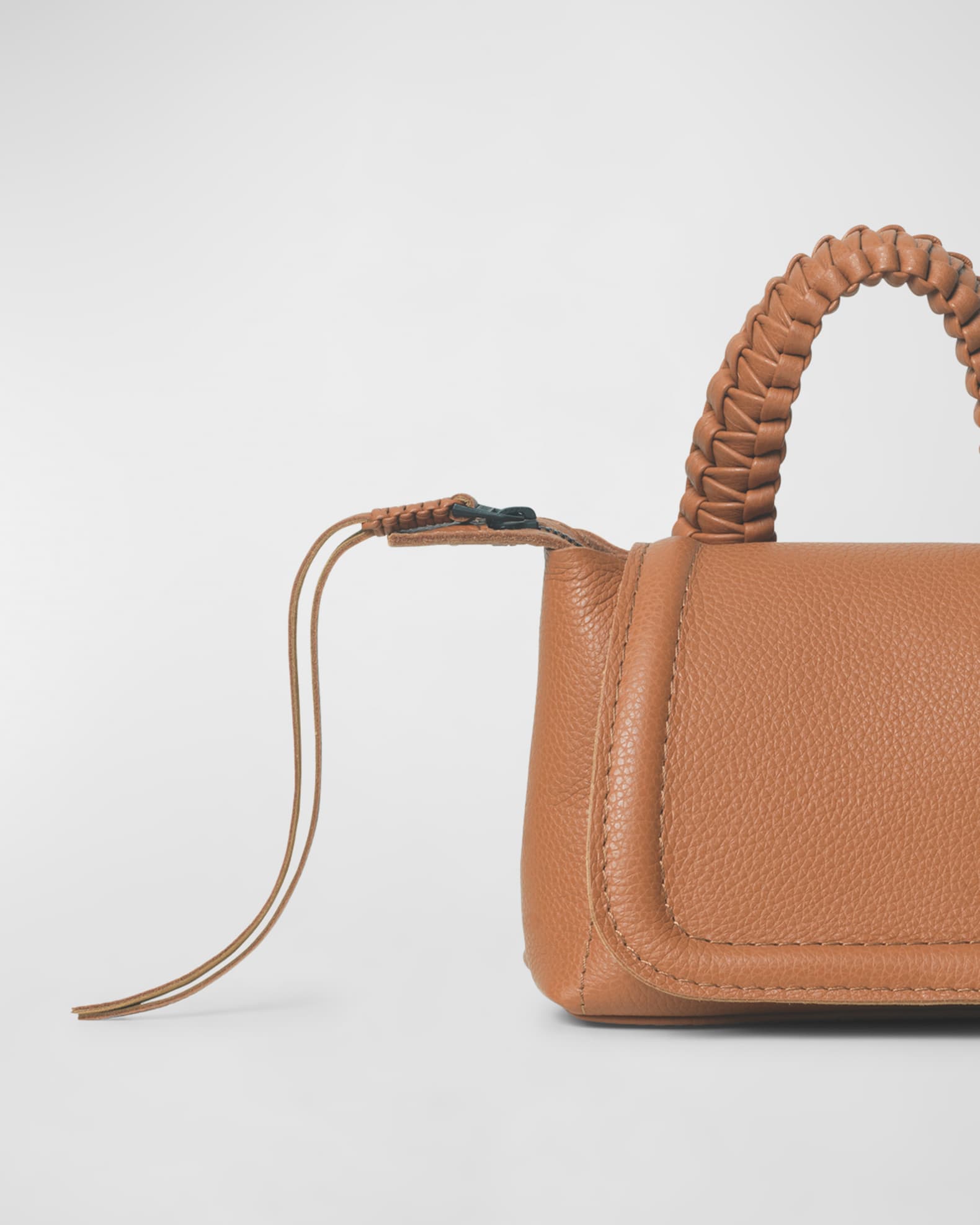 Callista Mini Flap Leather Top-Handle Bag