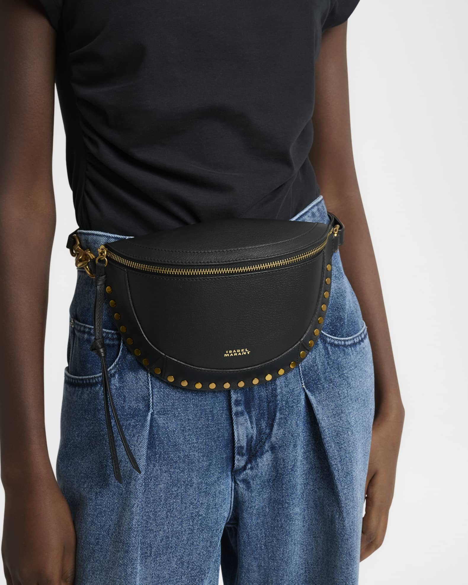 ISABEL MARANT Skano studded leather belt bag