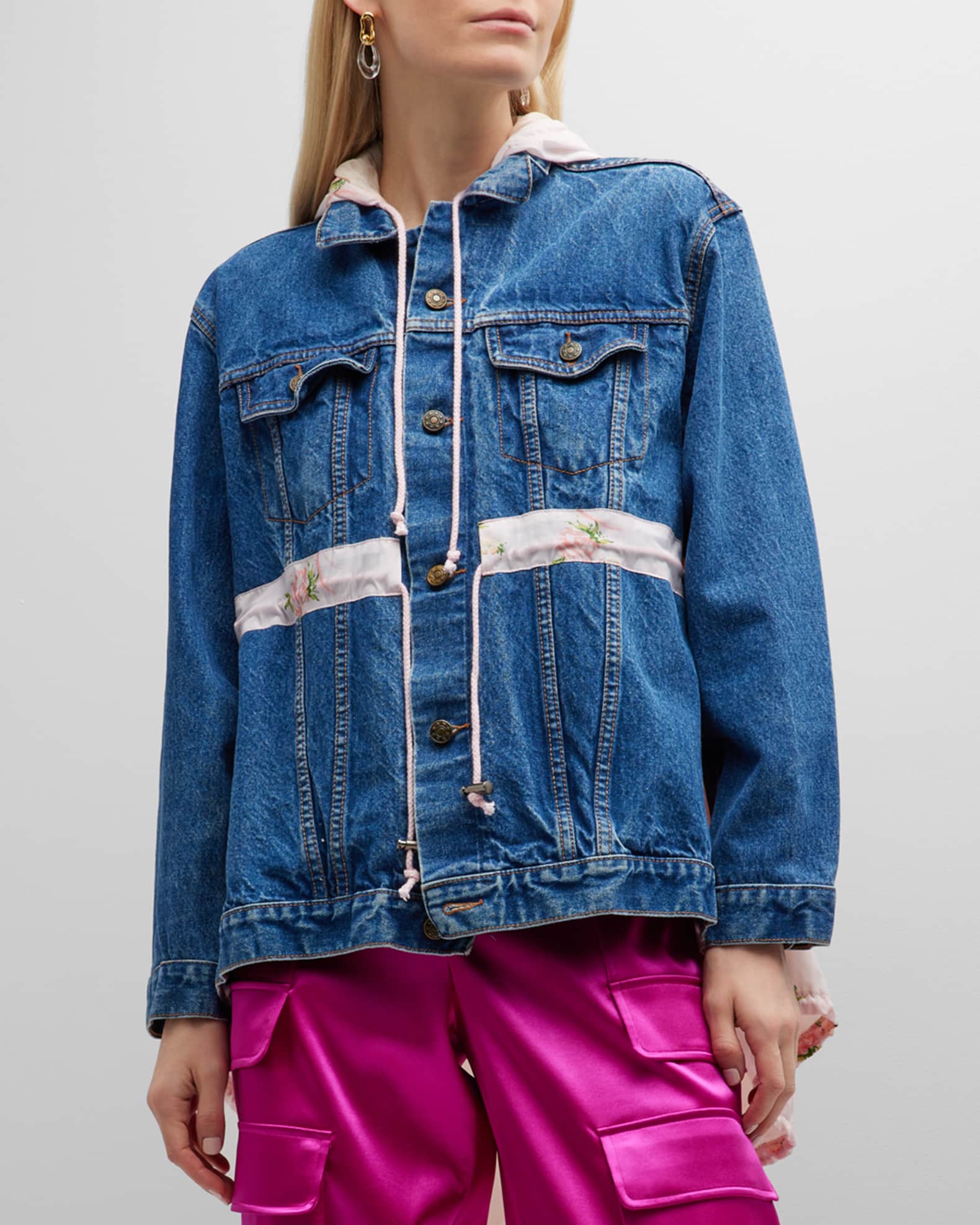 Denim shop anorak jacket