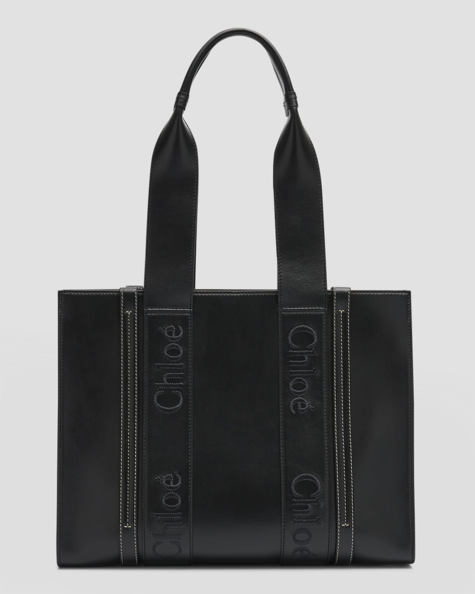 Chloe Woody Medium Tote Bag in Leather | Neiman Marcus