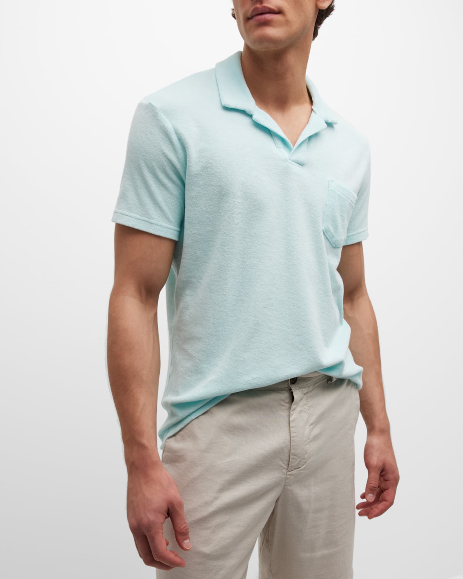 Orlebar Brown Men's Terry Towelling Polo Shirt | Neiman Marcus