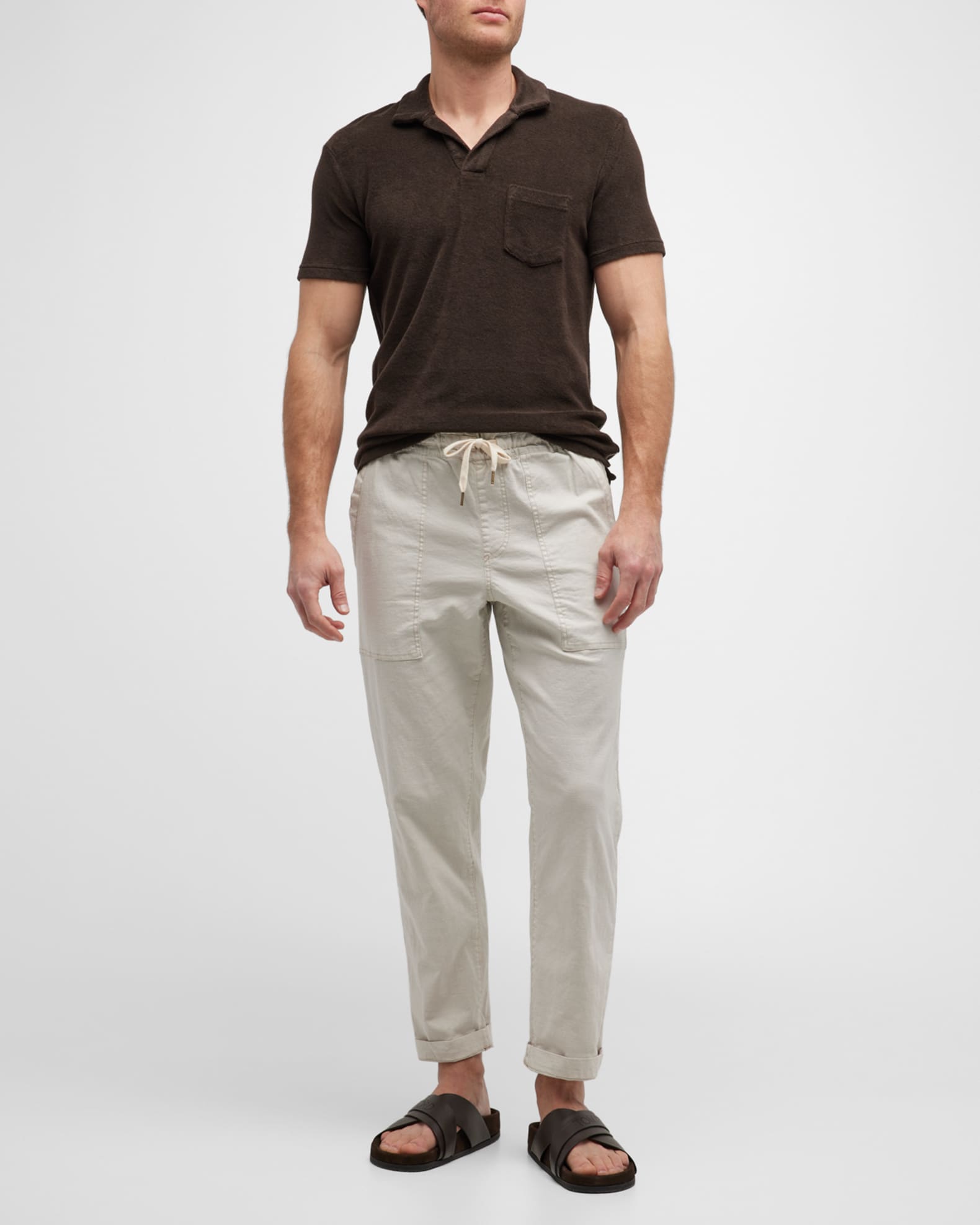 Orlebar Brown Men's Terry Towelling Polo Shirt | Neiman Marcus