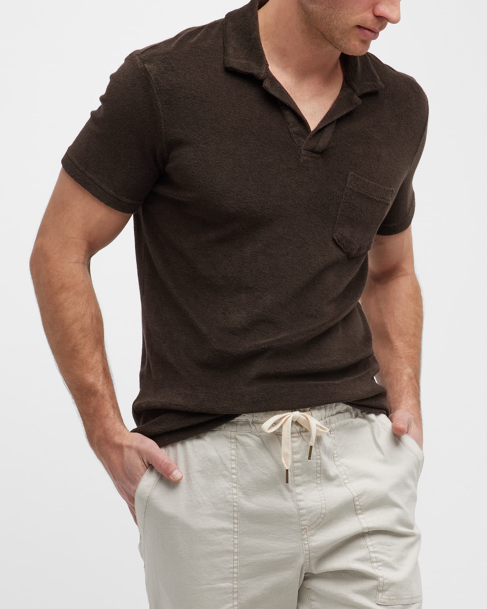 Orlebar Brown Men's Terry Towelling Polo Shirt | Neiman Marcus