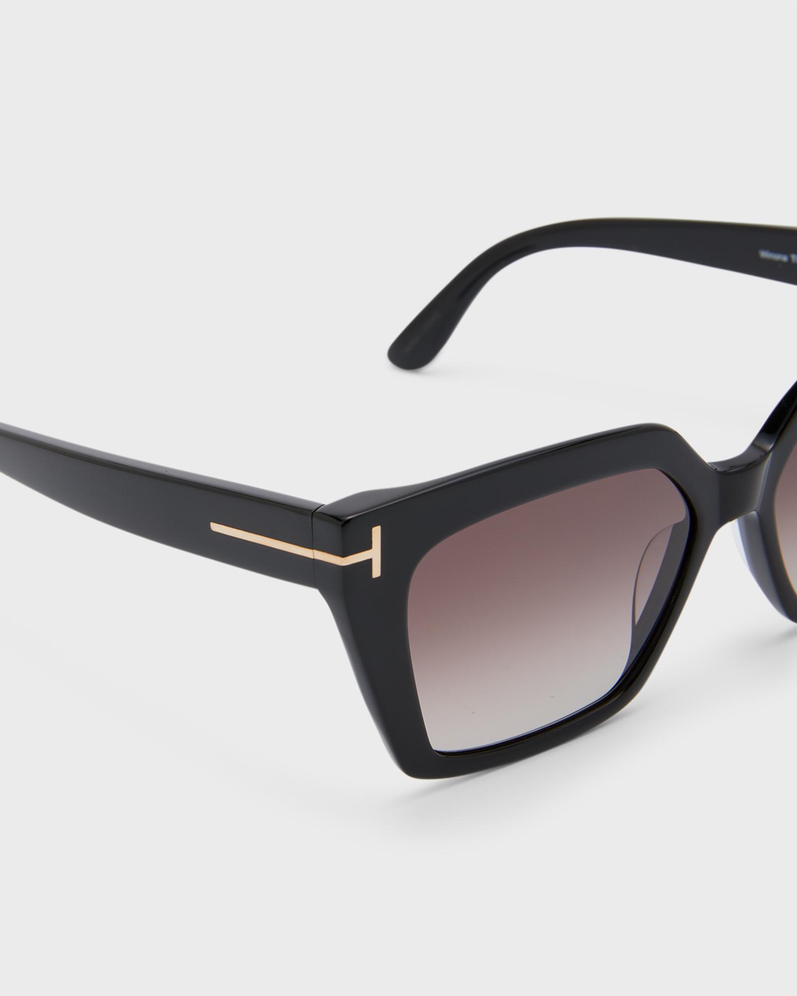 NEW DIFF Winona Cat Eye Matte Black  Sunglasses TOM FORD Winona Acetate T-Logo Cat-Eye Sunglasses | Neiman  main image 2