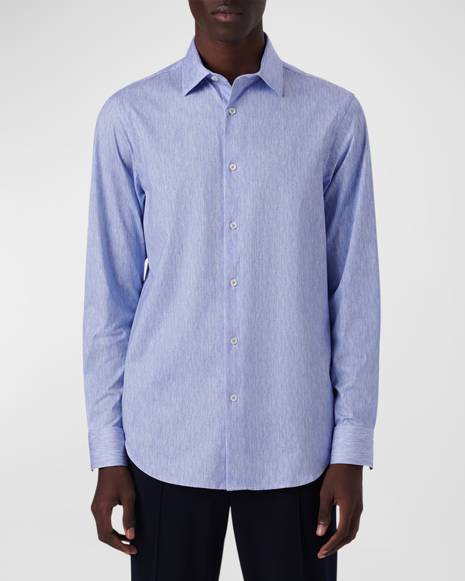 Bugatchi Ooohcotton Tech T-Shirt - Air Blue* main image 0