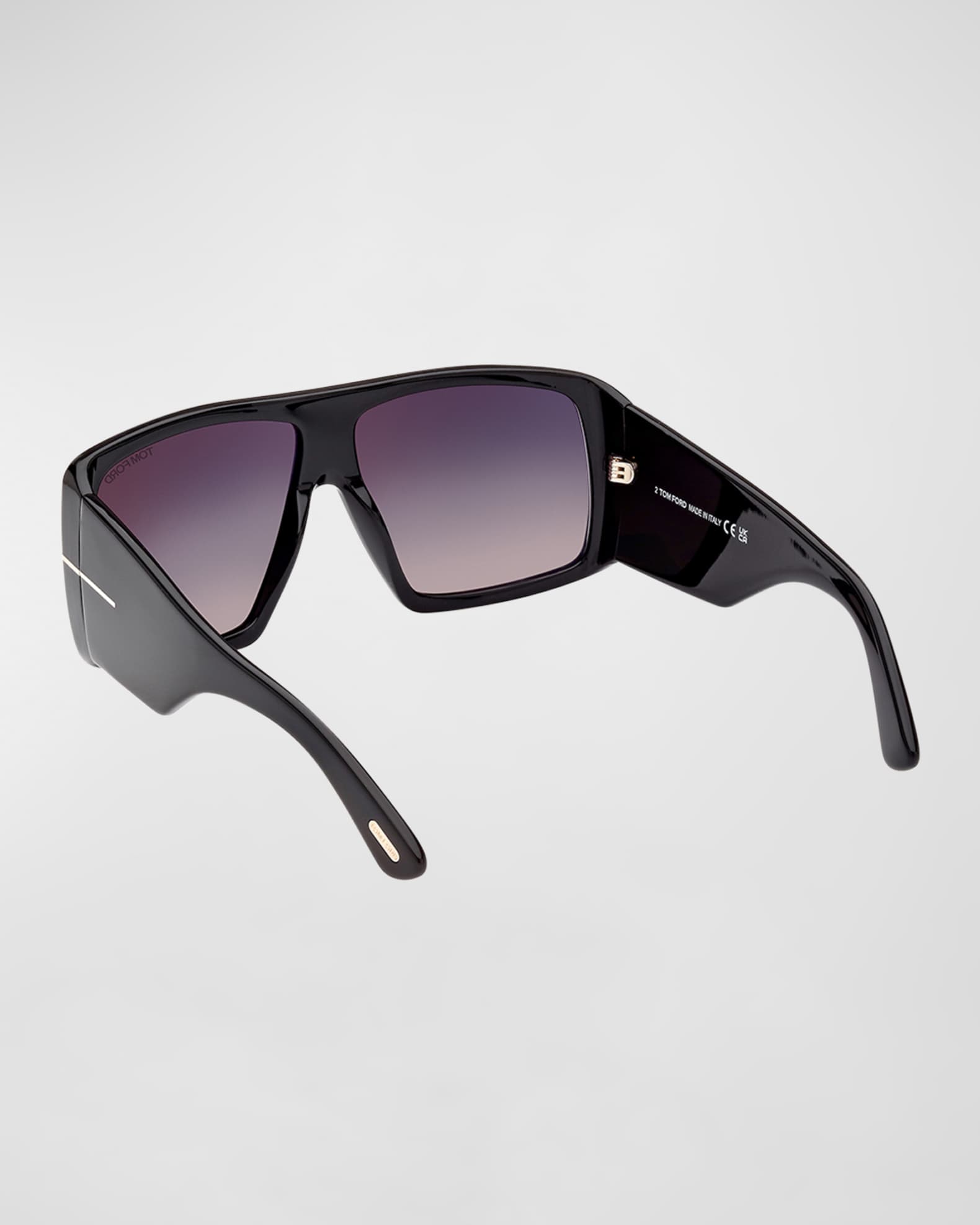 Raven Gradient Logo Square Acetate Sunglasses  1