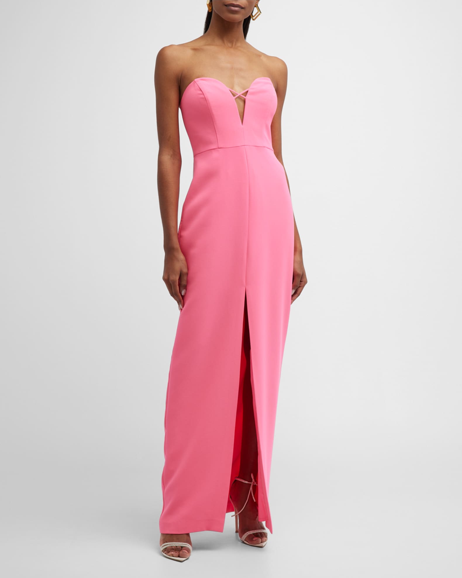 Liv Foster Strapless Cutout Sweetheart Column Gown Neiman Marcus