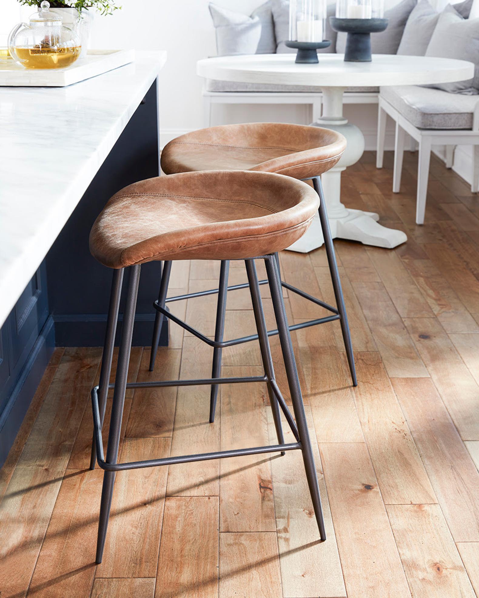 Marc Leather Stool Collection | Neiman Marcus