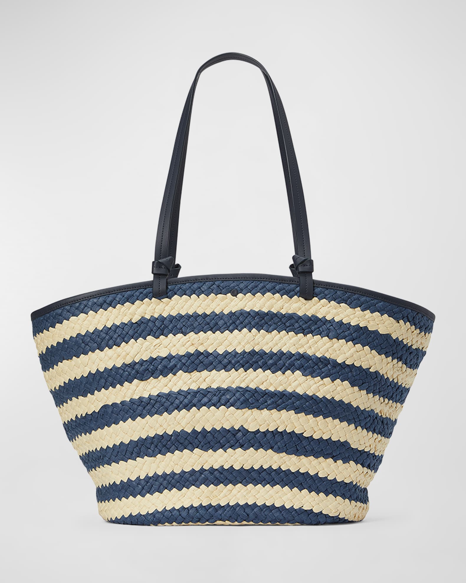 kate spade new york shore thing large dragonfly striped straw tote bag