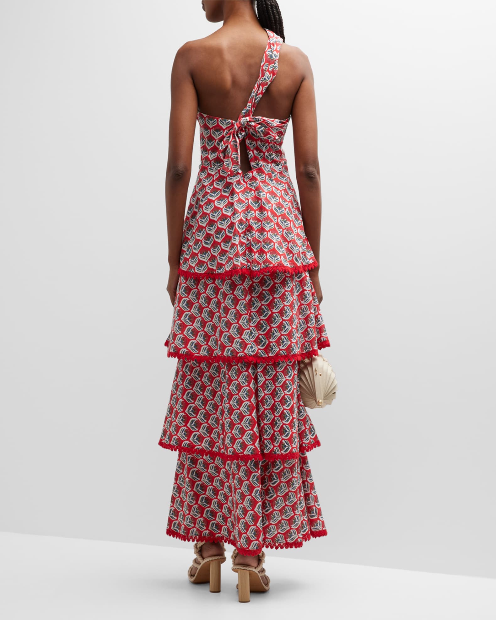 EDDY Emma Tiered Floral Halter Maxi Dress | Neiman Marcus