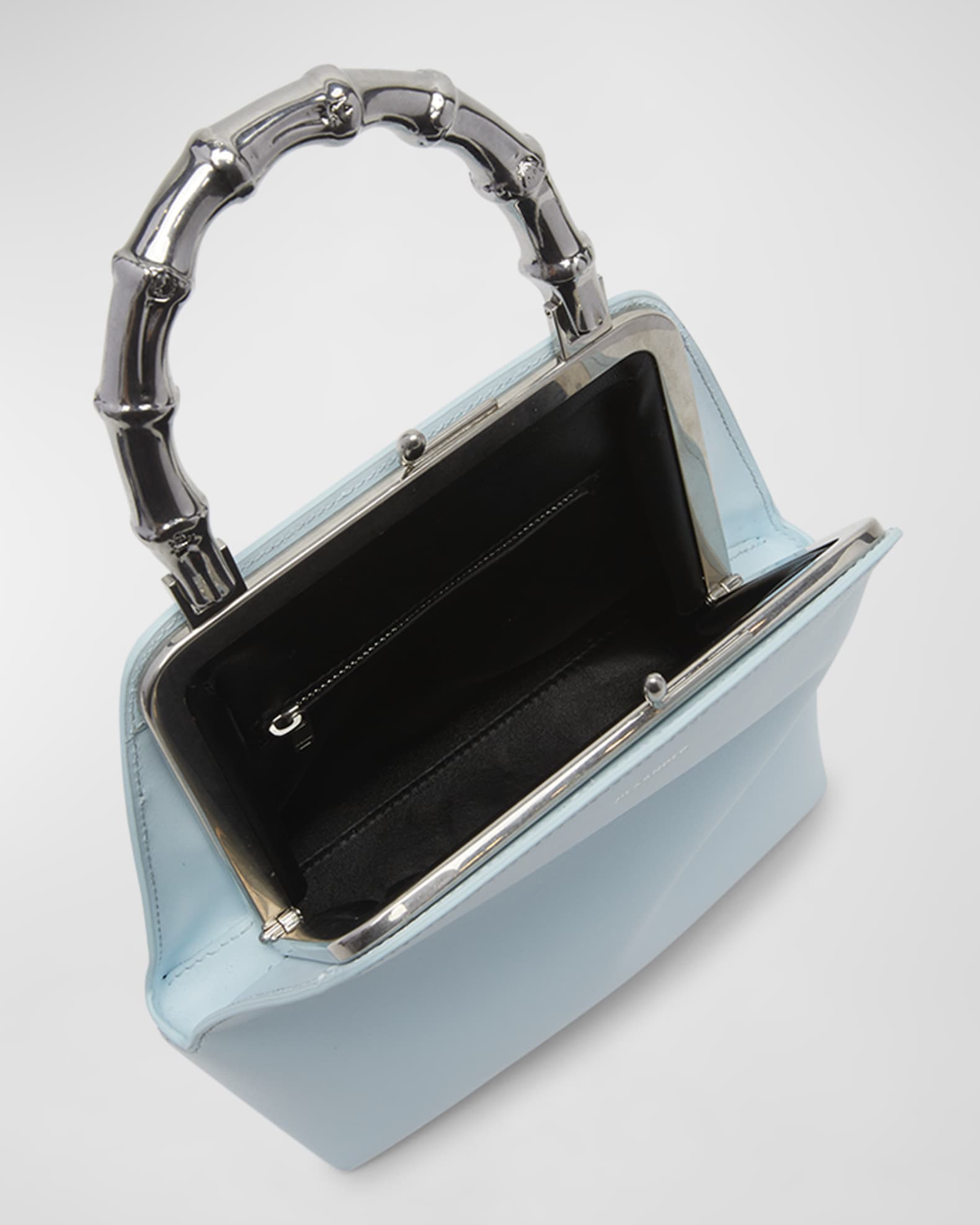 Jil Sander Goji Small Square Bamboo TopHandle Bag Neiman Marcus