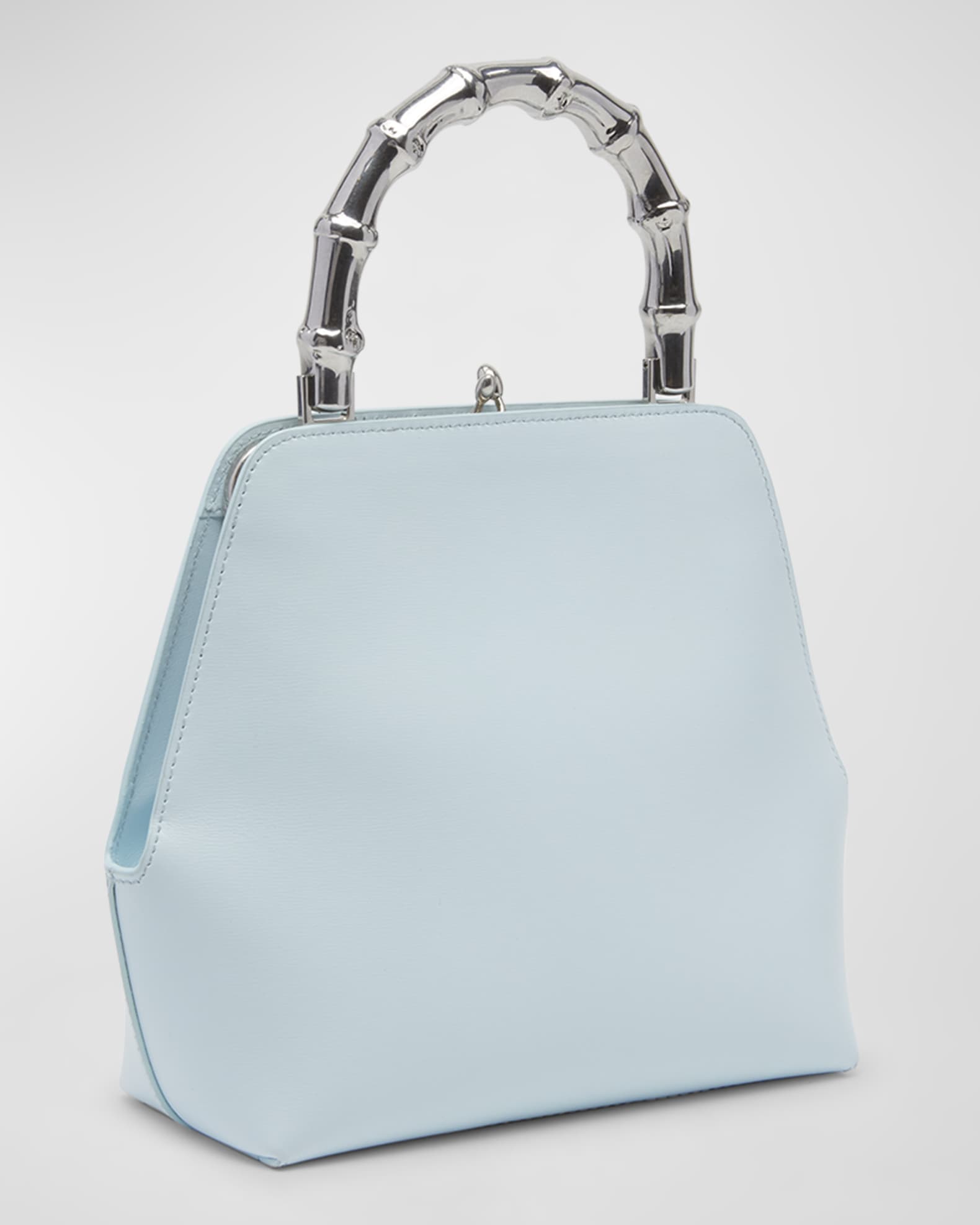 Jil Sander Goji Small Square Bamboo TopHandle Bag Neiman Marcus