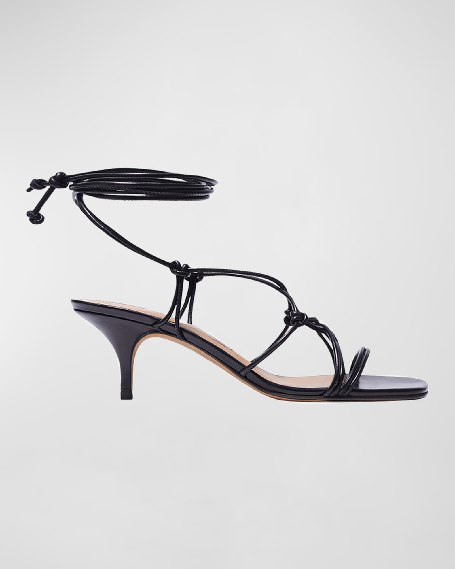 Emme Parsons Festa Knotted Leather Ankle Wrap Sandals Neiman Marcus