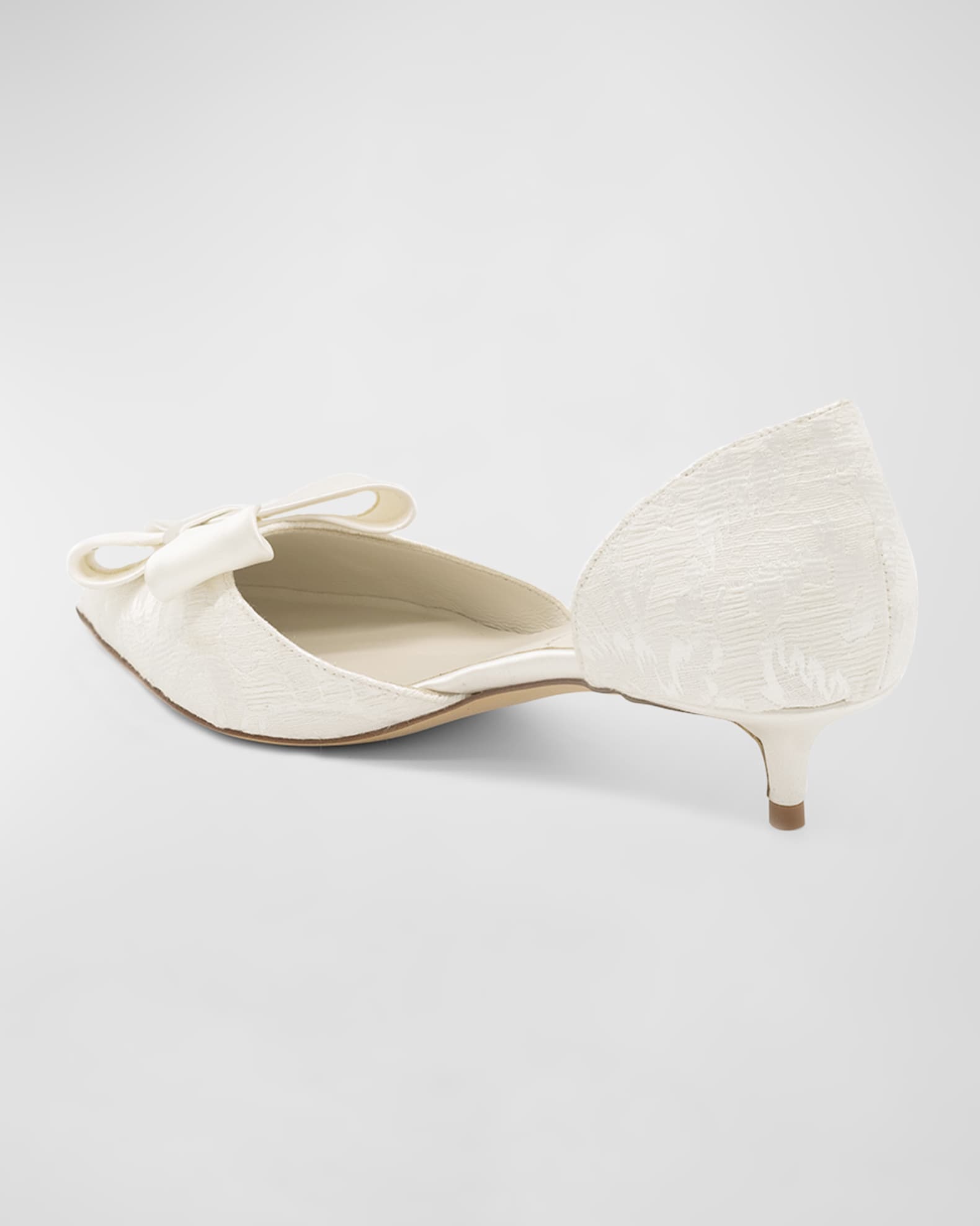 Something Bleu Cliff Bow D'orsay KittenHeel Pumps Neiman Marcus