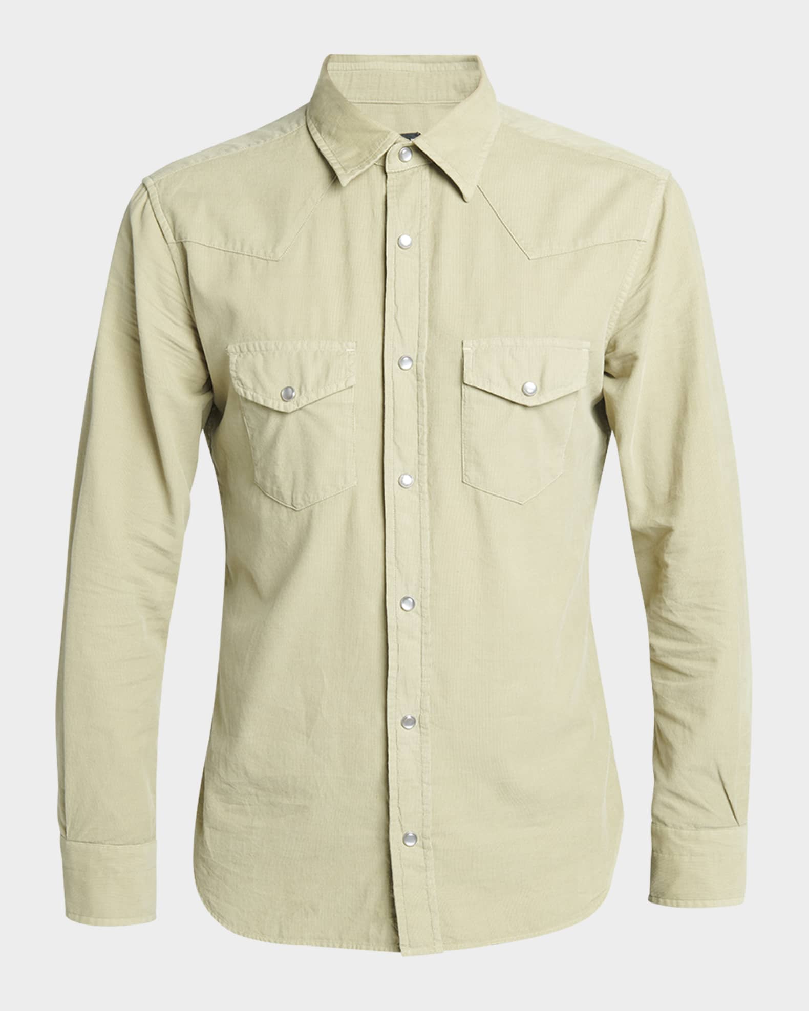 TOM FORD long-sleeve lyocell blend shirt - Green